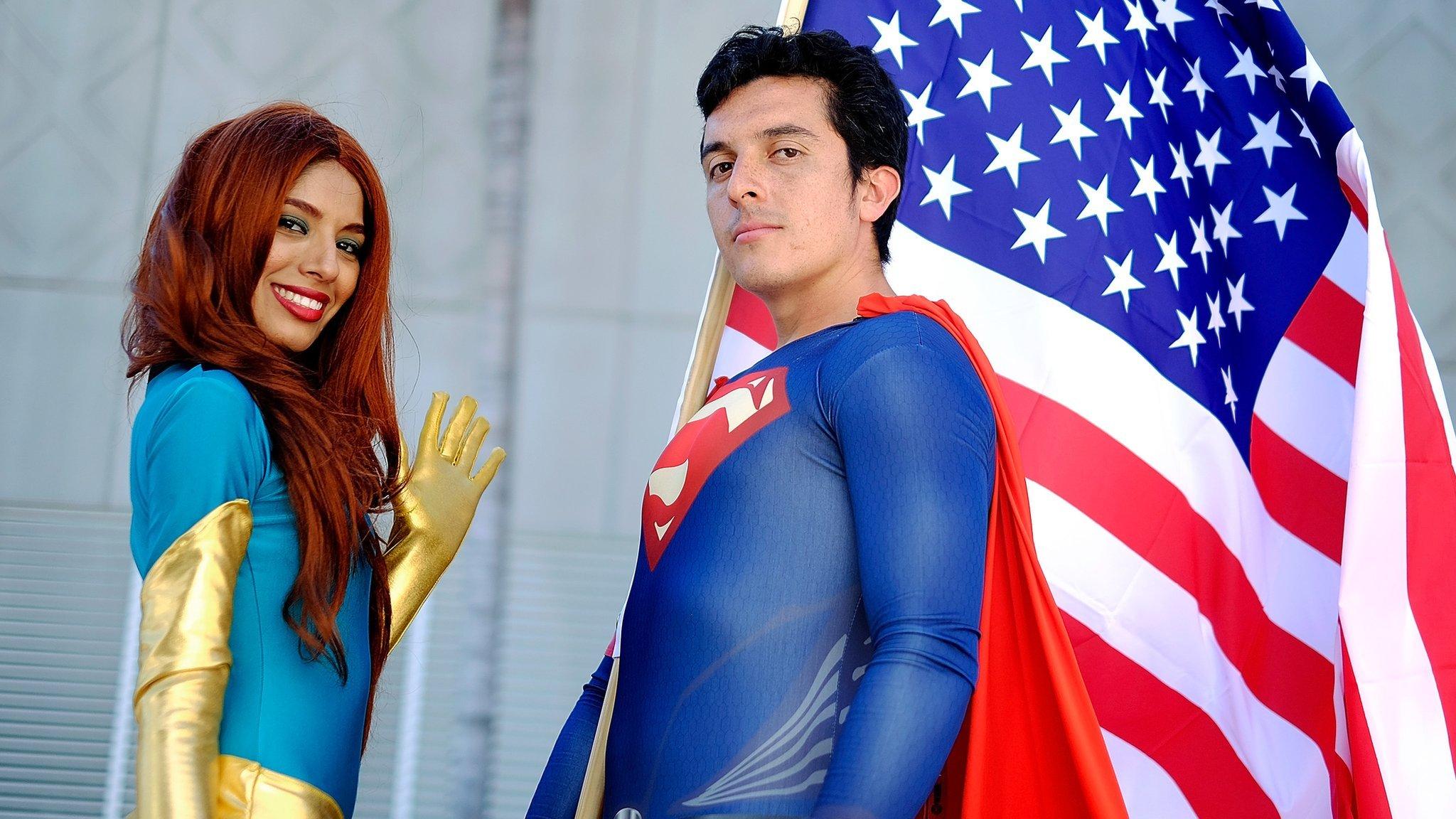 Costumed fans at the 2014 Comic-Con in San Diego