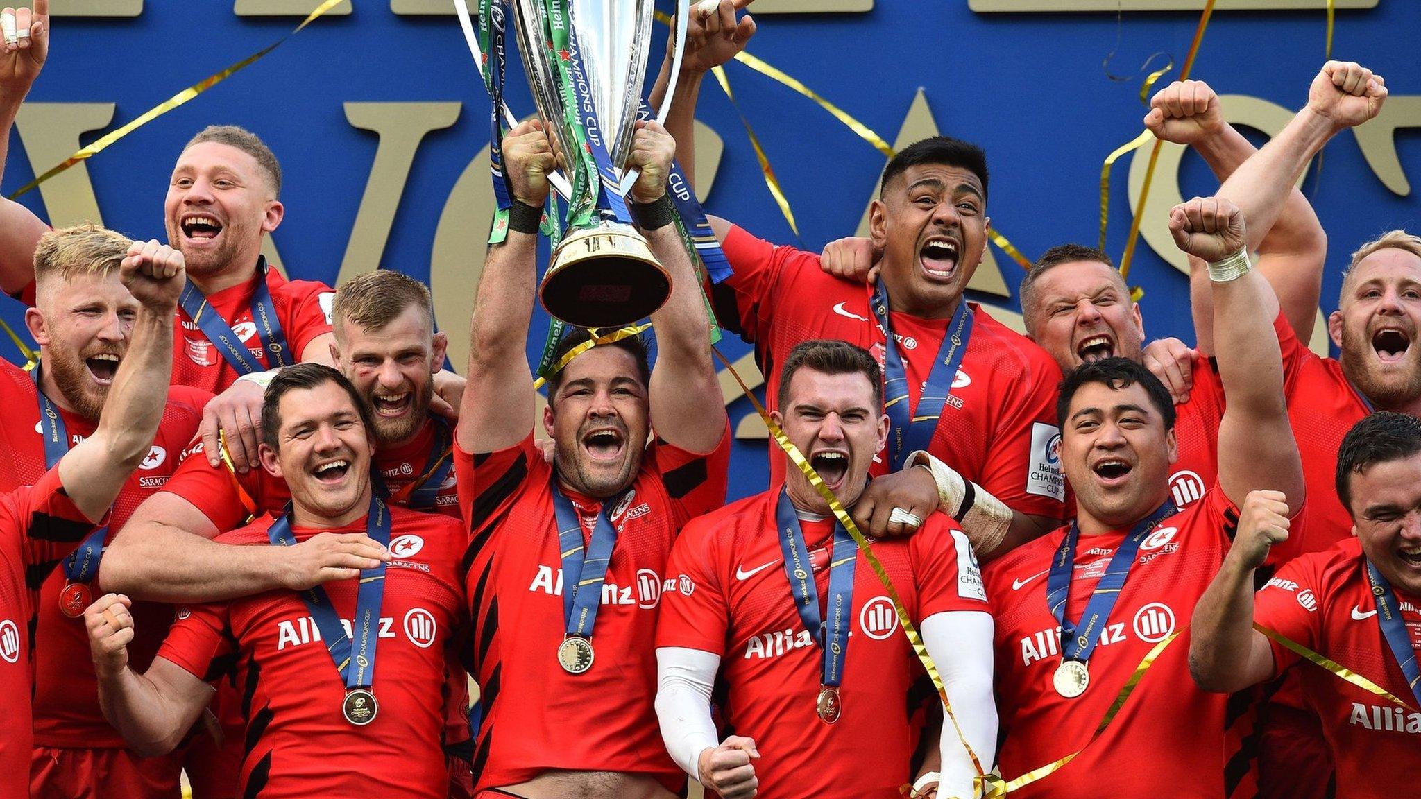 Saracens lift Champions Cup trophy