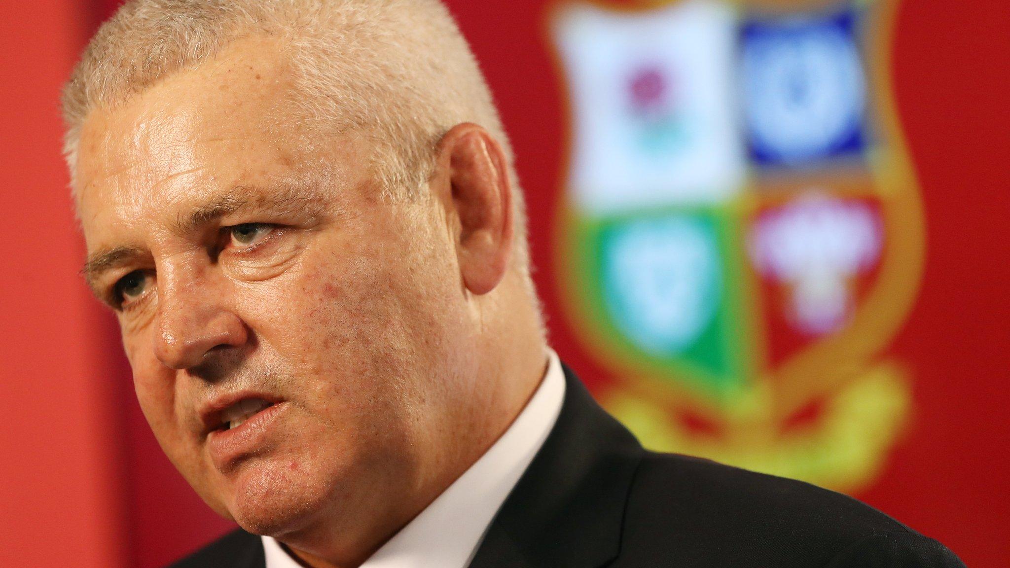 British and Irish Lions head coach Warren Gatland