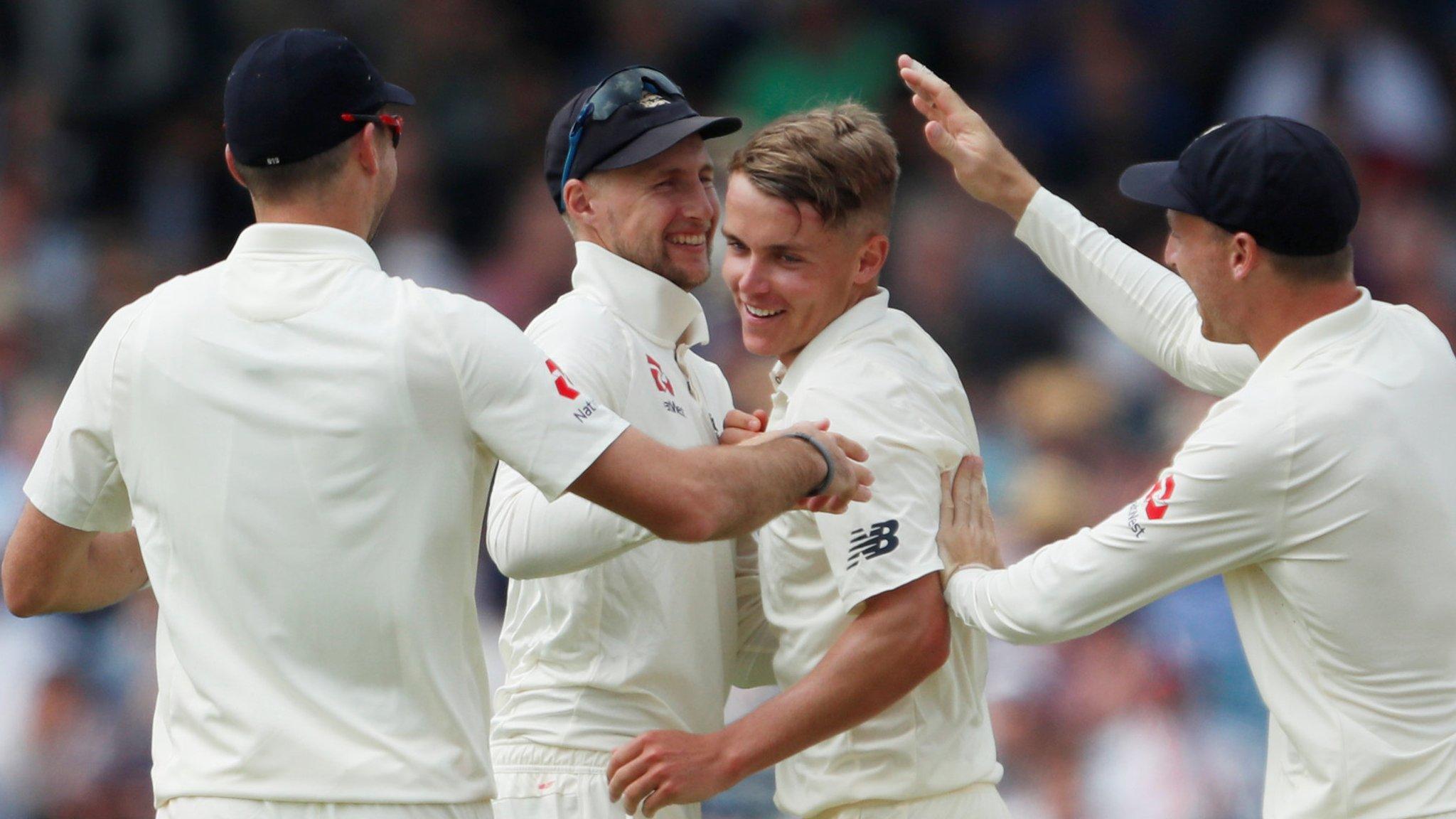 Sam Curran celebrates his wicket