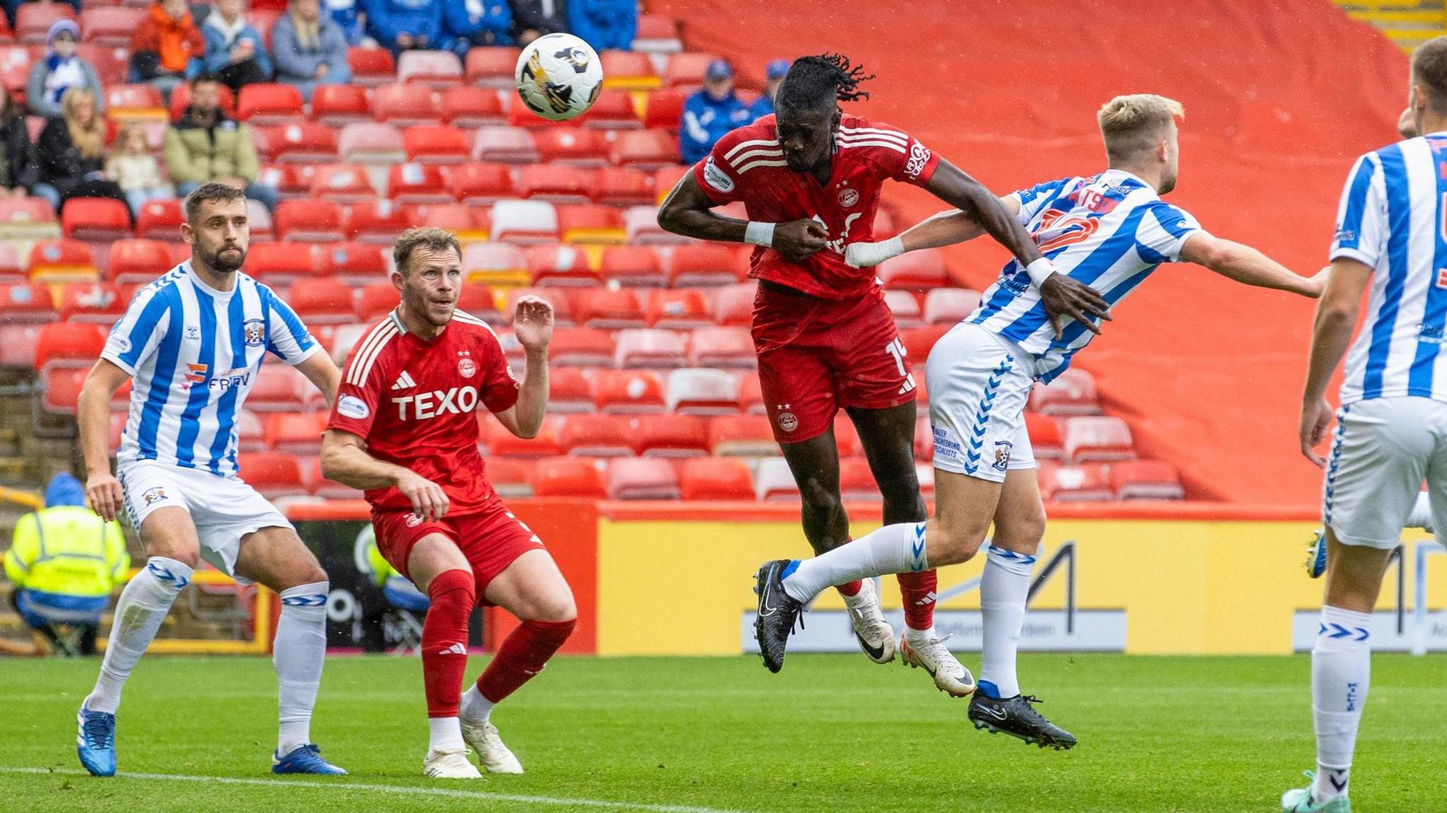 Aberdeen's Pape Habib Gueye scores