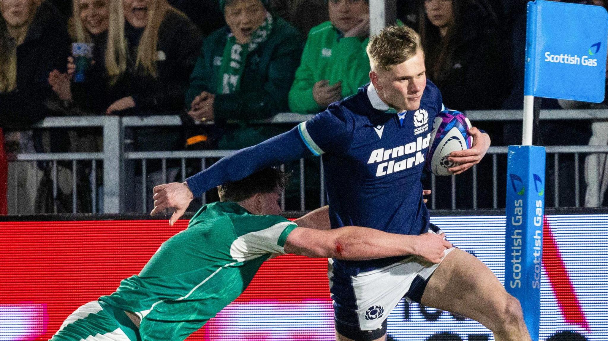 Scotland's Fergus Watson makes a break