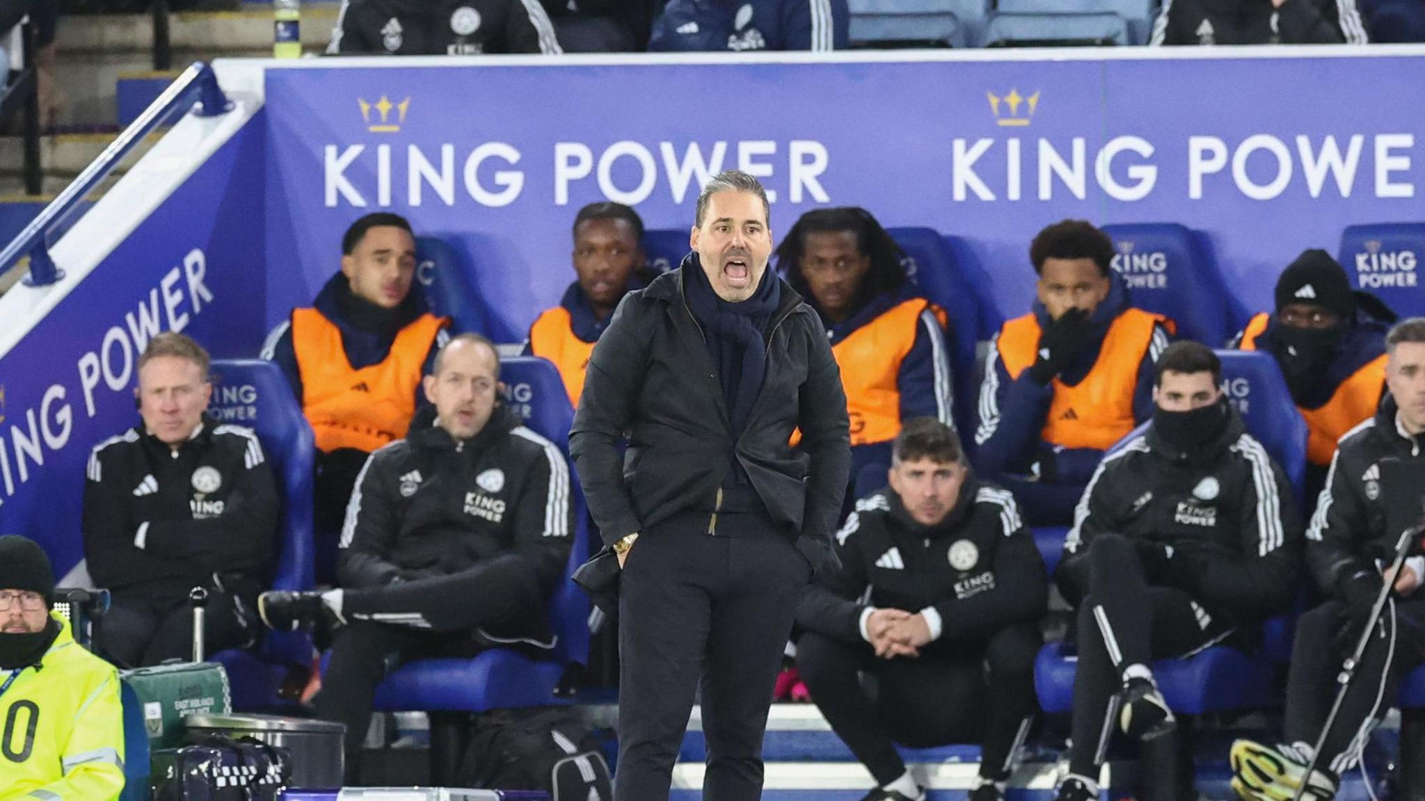Marti Cifuentes shouts instructions from the dugout on Boxing Day