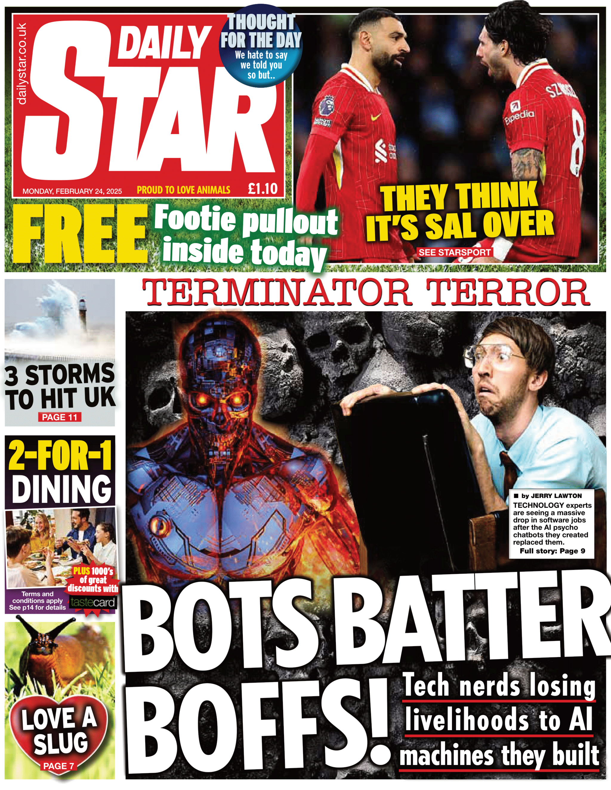 The Daily Star newspaper's front page