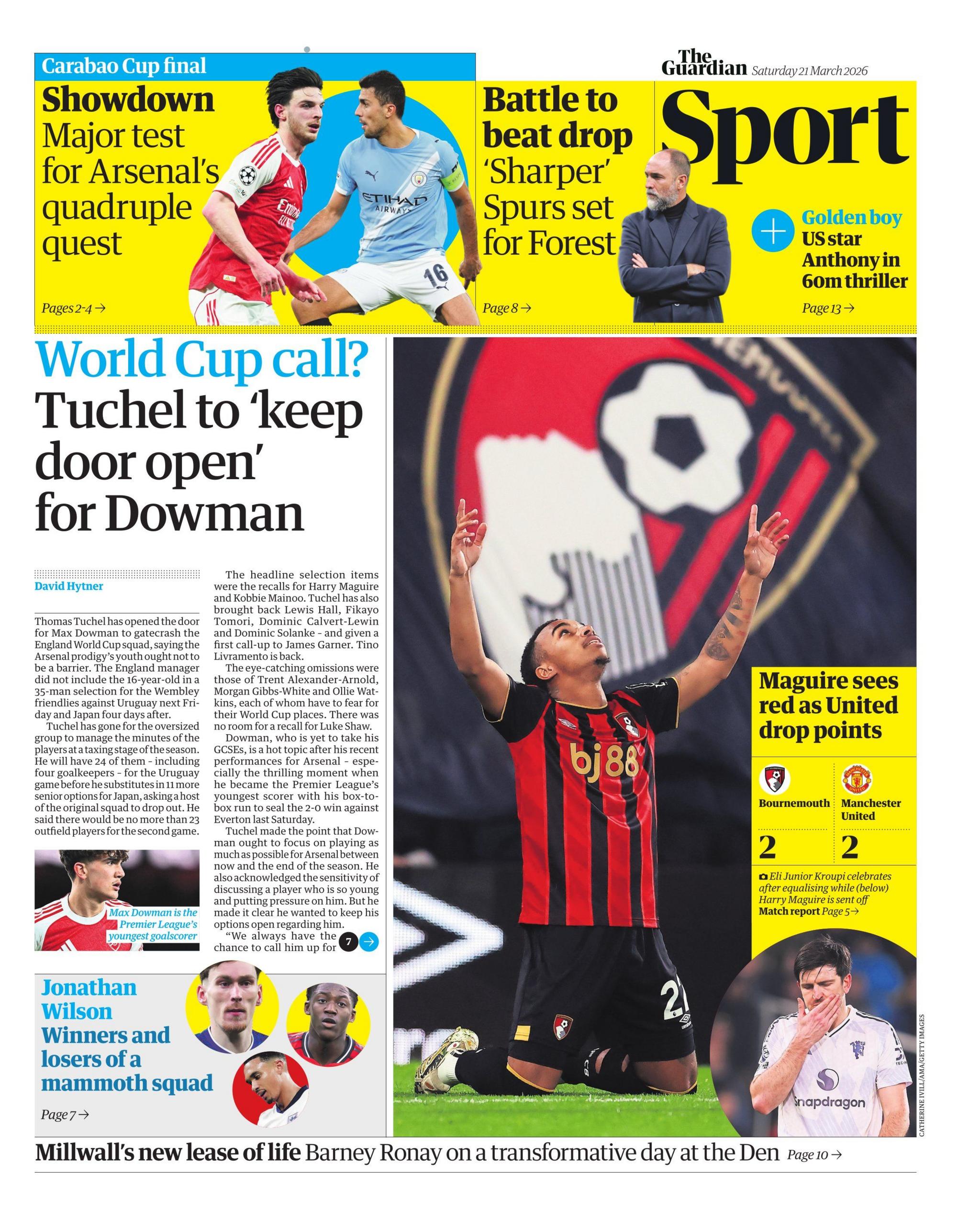 Guardian sports section