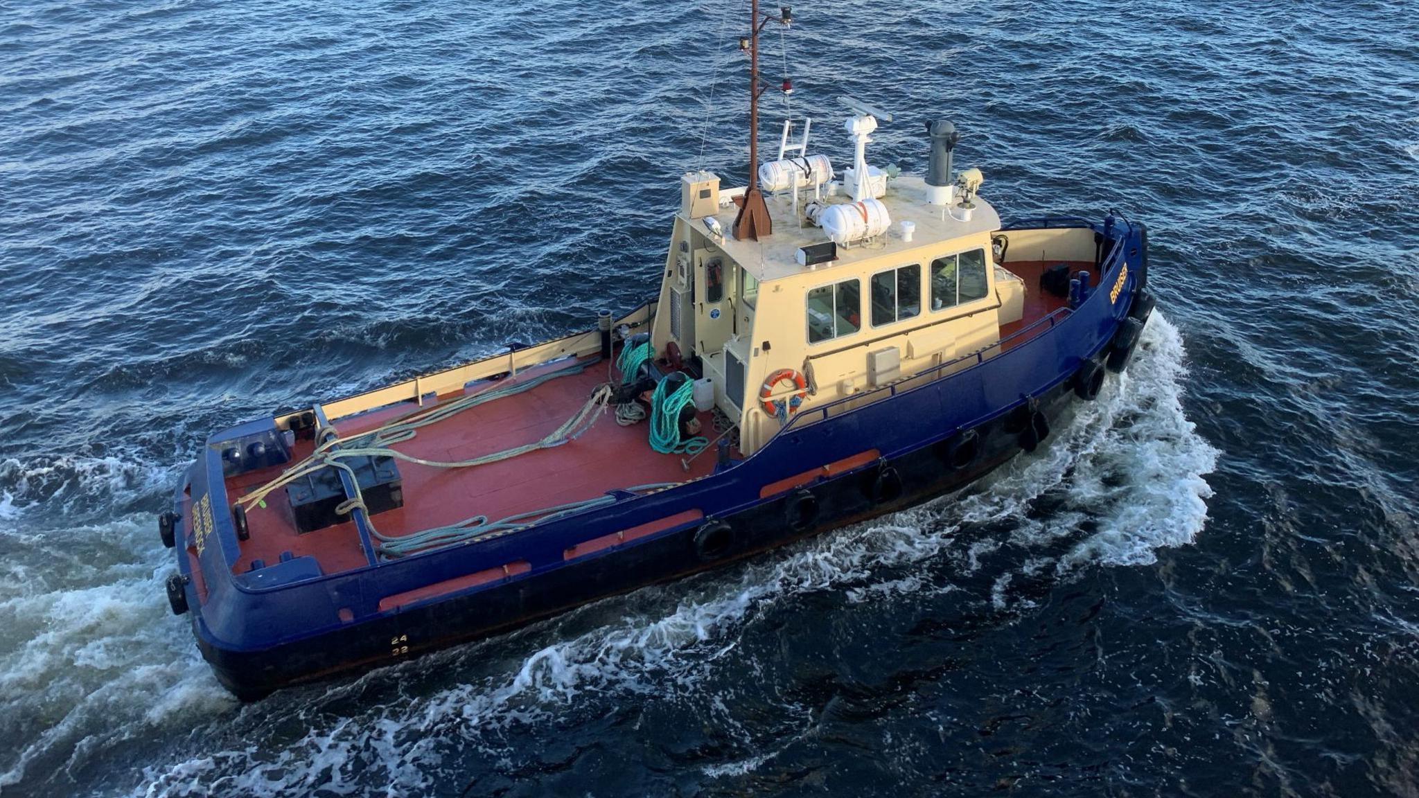 MV Biter at sea on a clear day