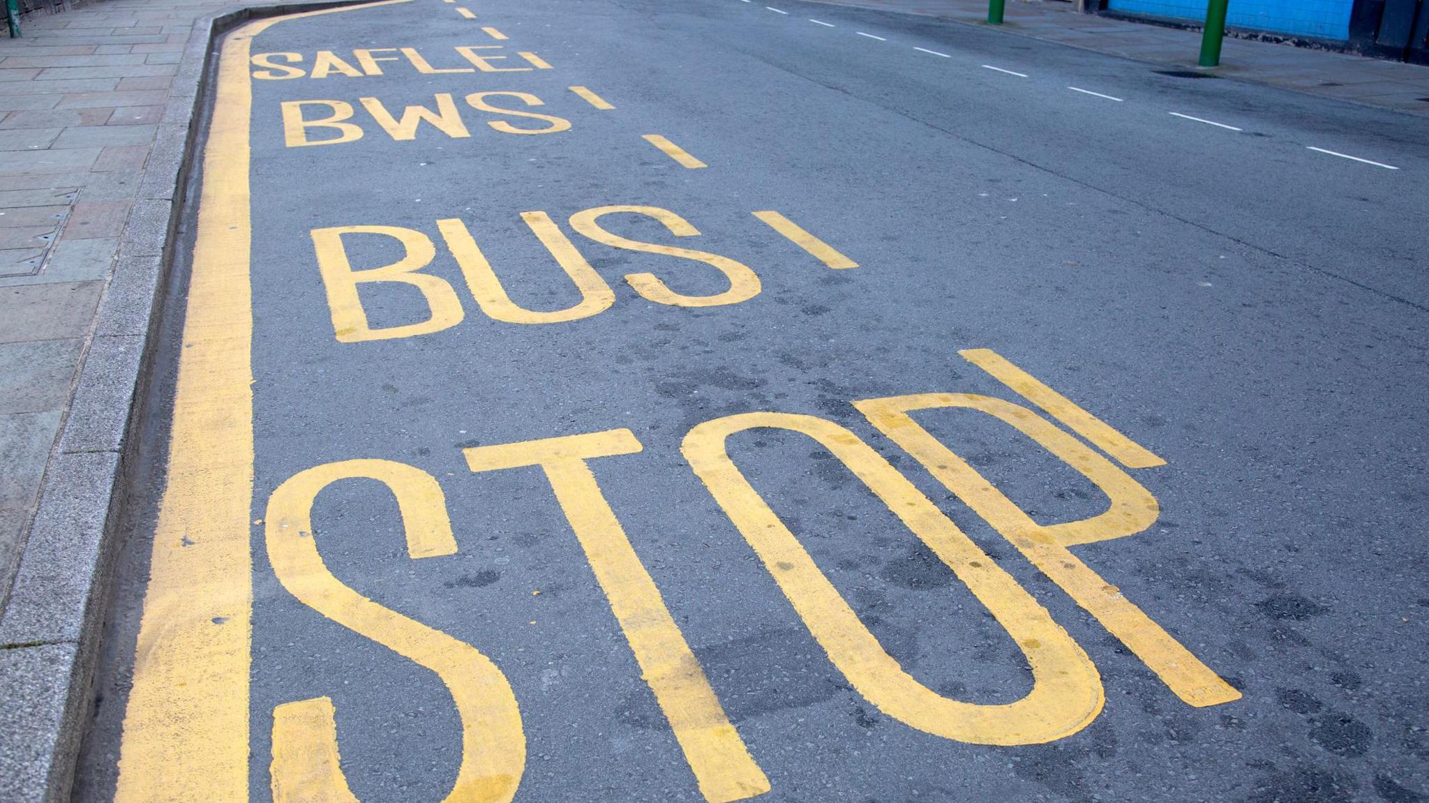 Bus stop in Wales