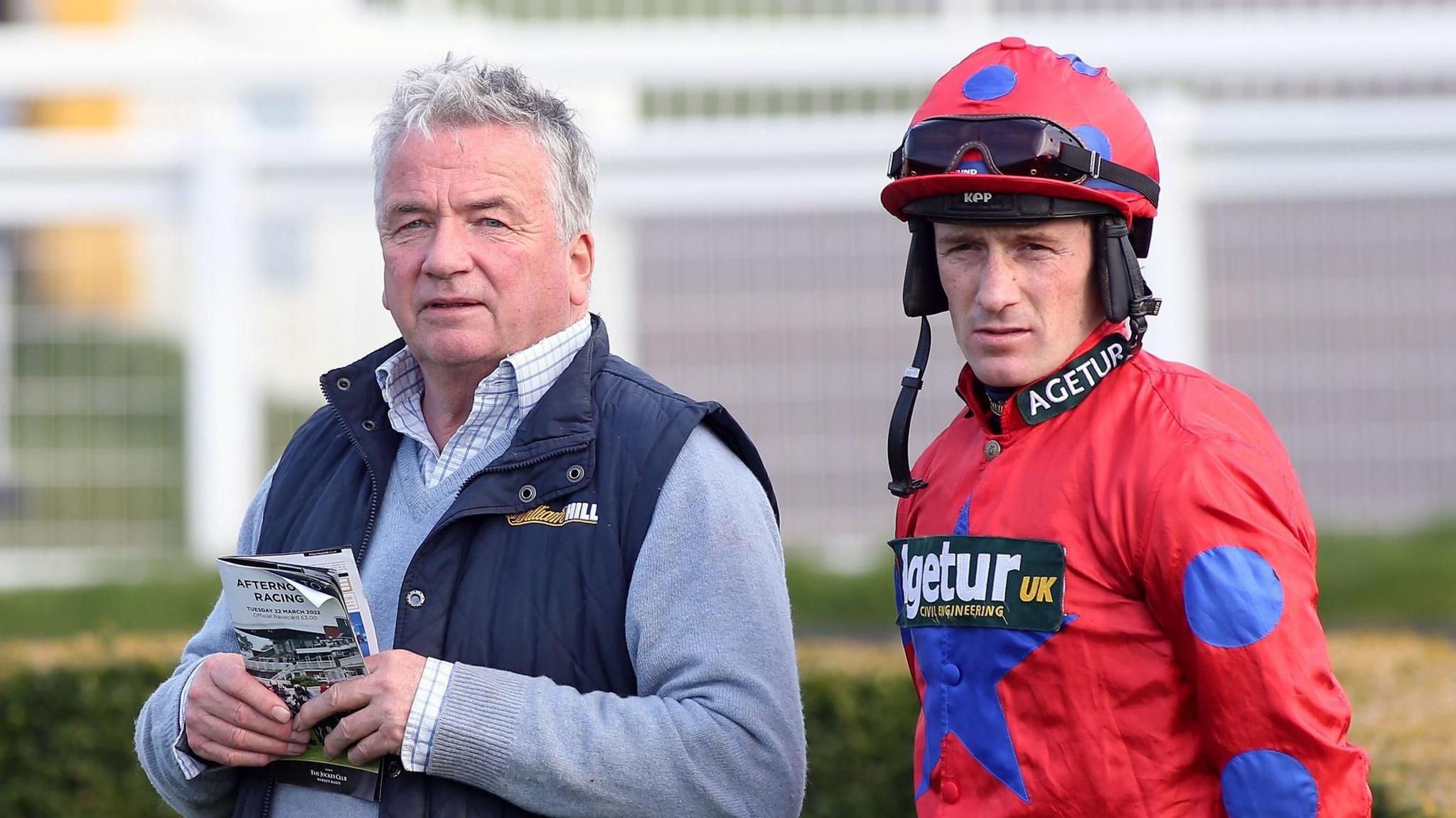  Nigel Twiston-Davies (left) and son and jockey Sam 