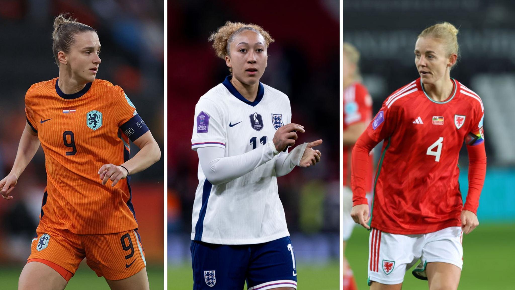 Vivianne Miedema, Lauren James and Sophie Ingle