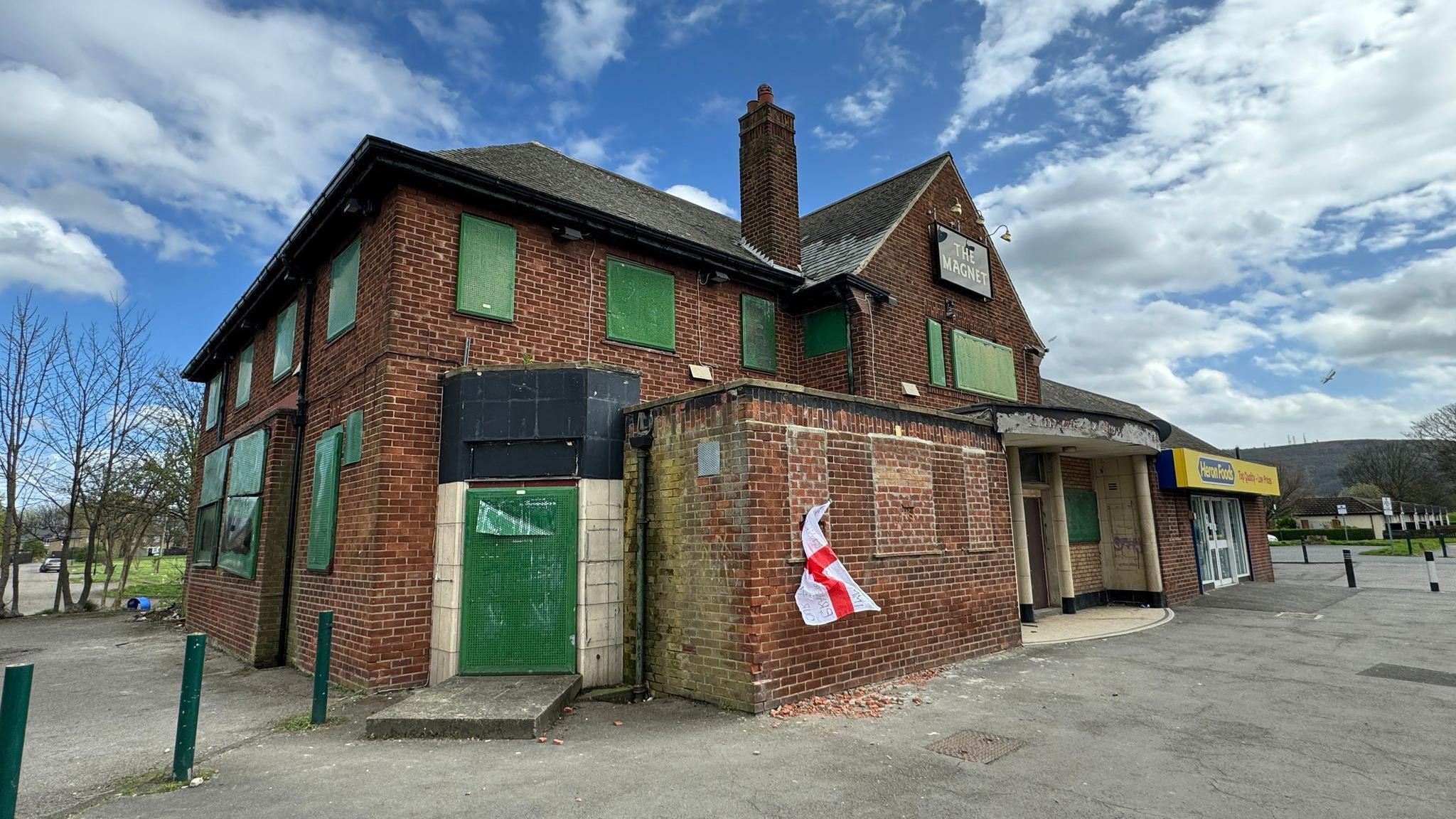 The now boarded-up site of The Magnet pub in Birchington Avenue, Grangetown