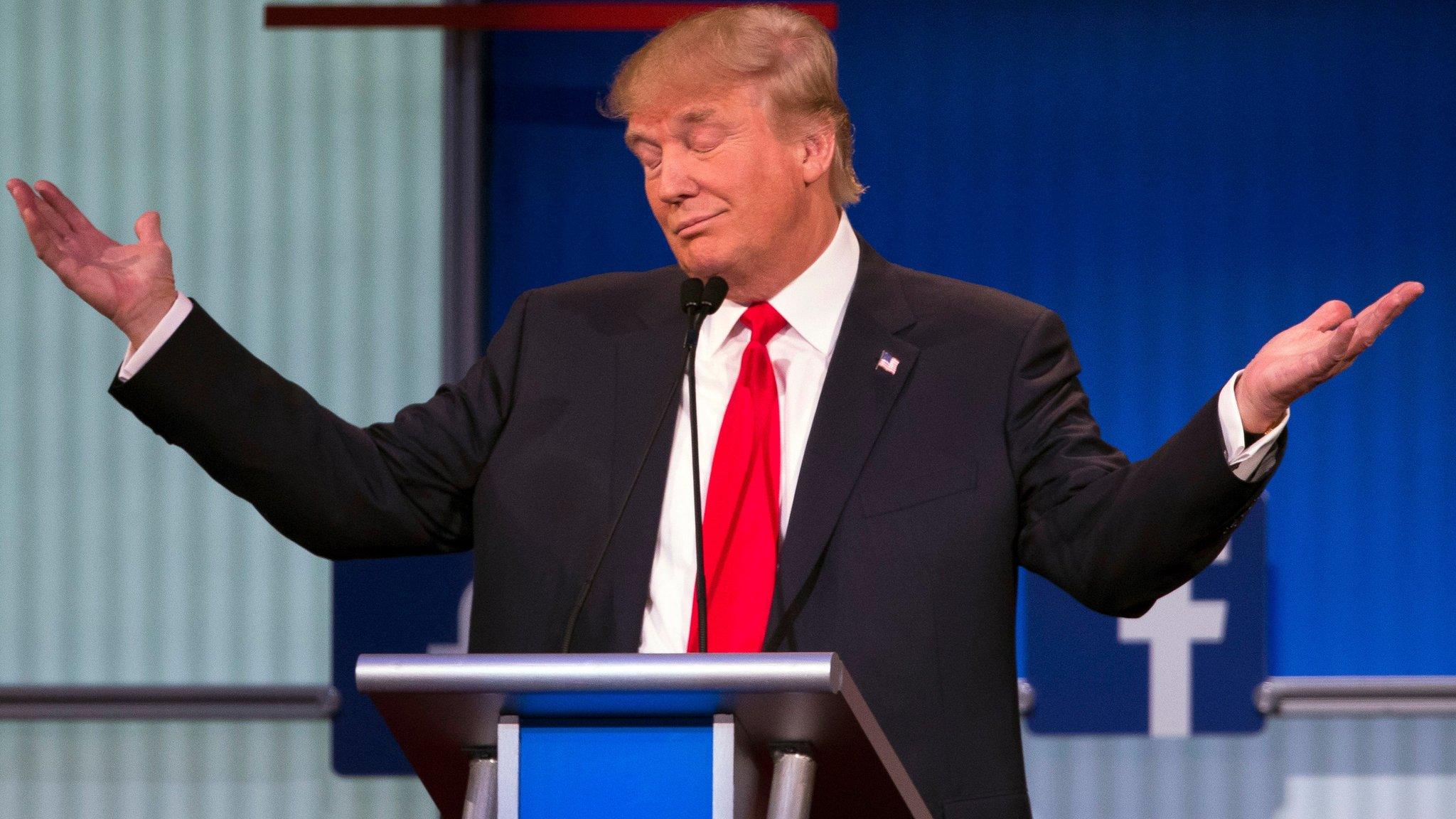 Donald Trump during the presidential debate on 6 August 2015