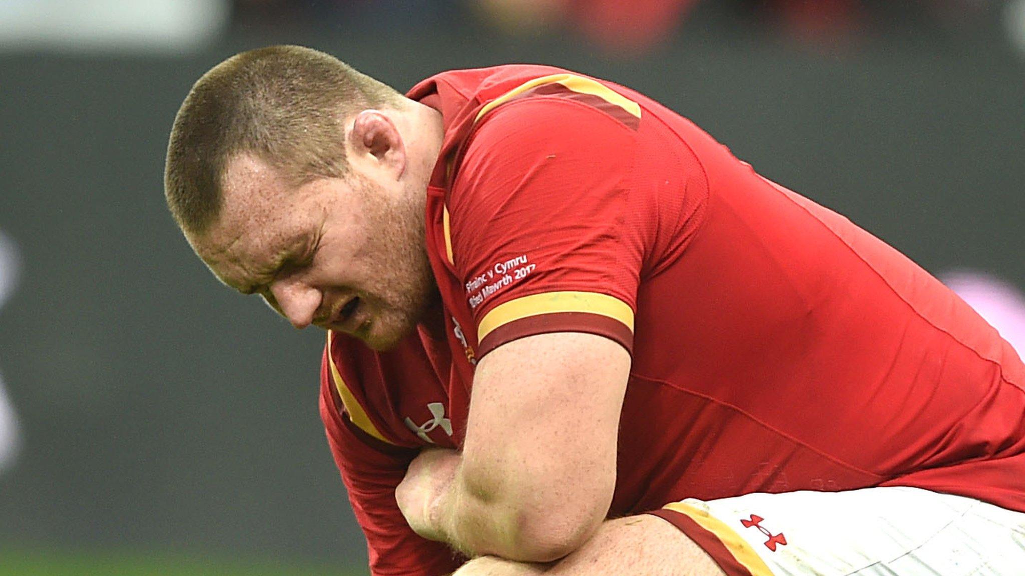 Wales hooker Ken Owens is dejected at the final whistle