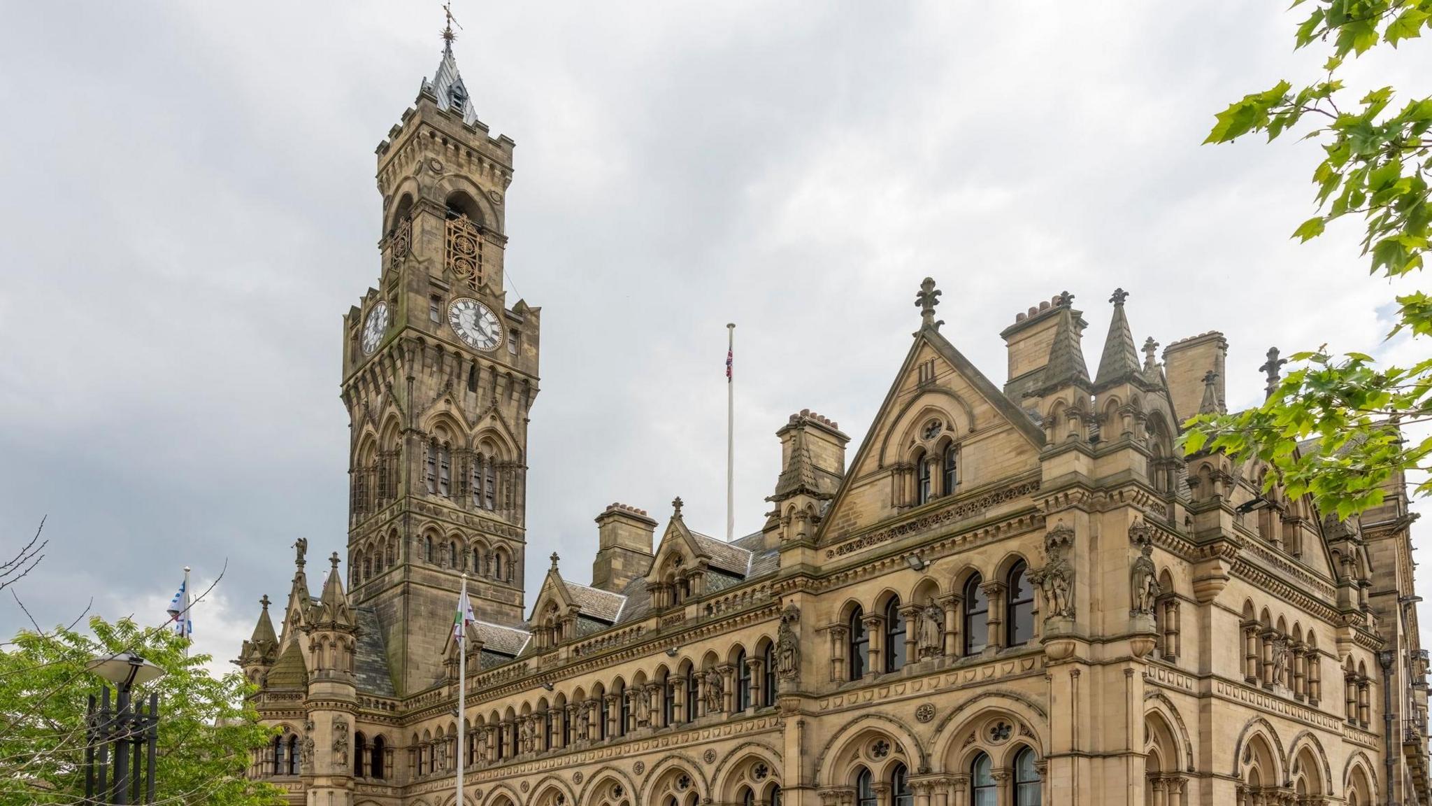 Bradford City Hall Clocktower is a large victorian building