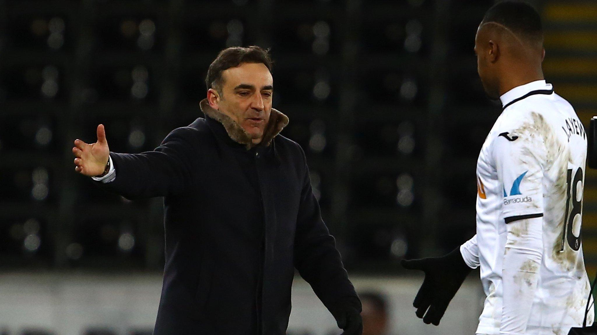 Carlos Carvalhal and Jordan Ayew