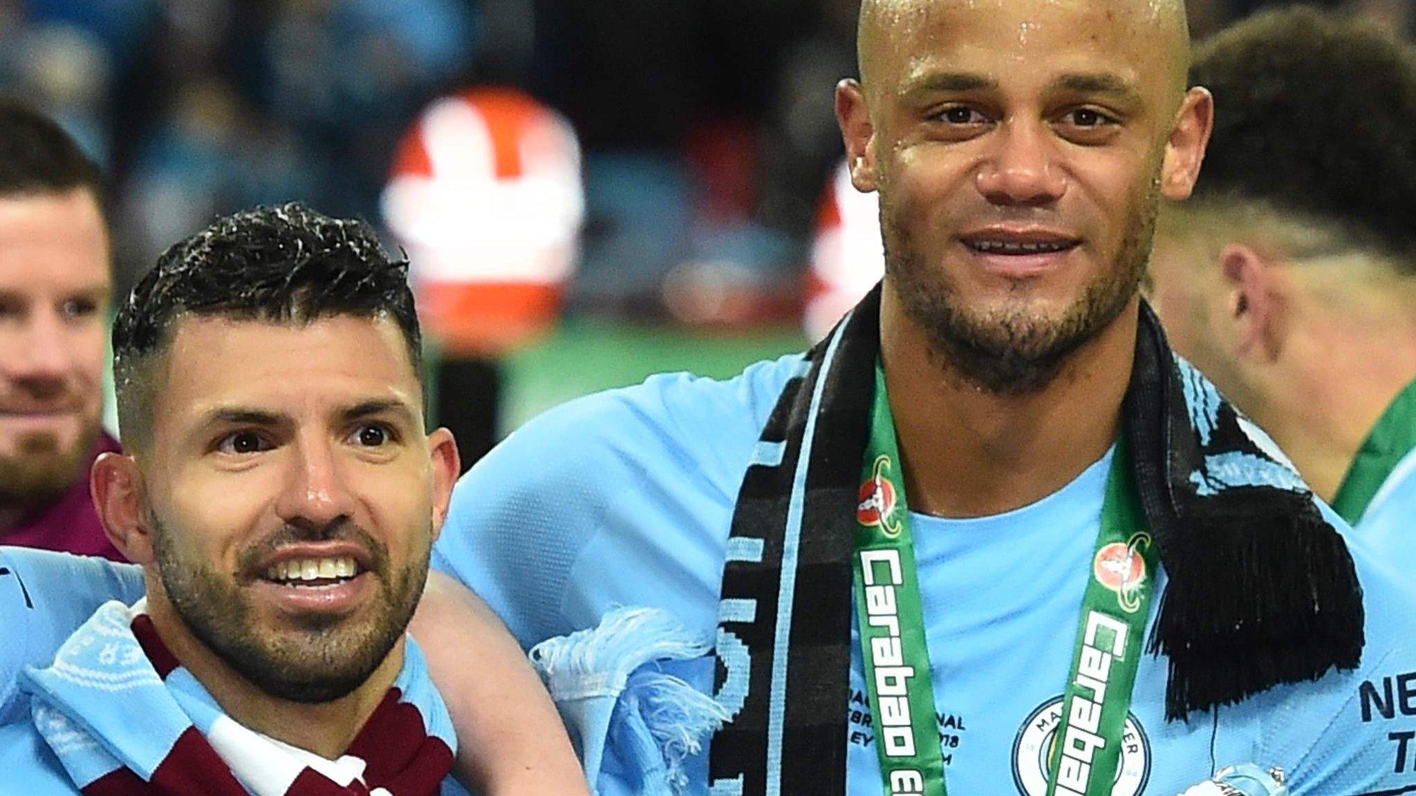 Sergio Aguero and Vincent Kompany