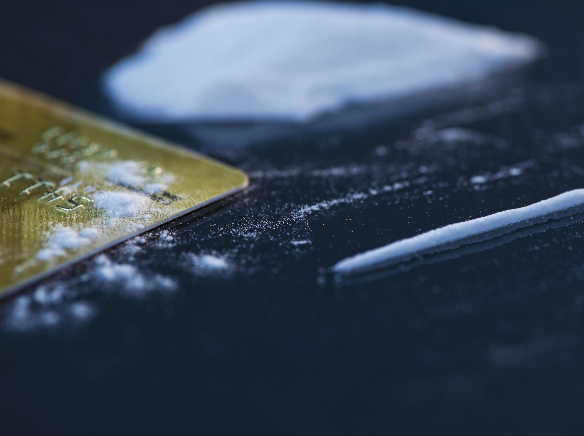 White powder on a table