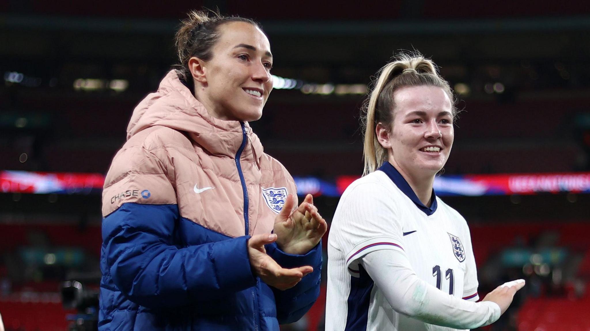 Lucy Bronze and Lauren Hemp