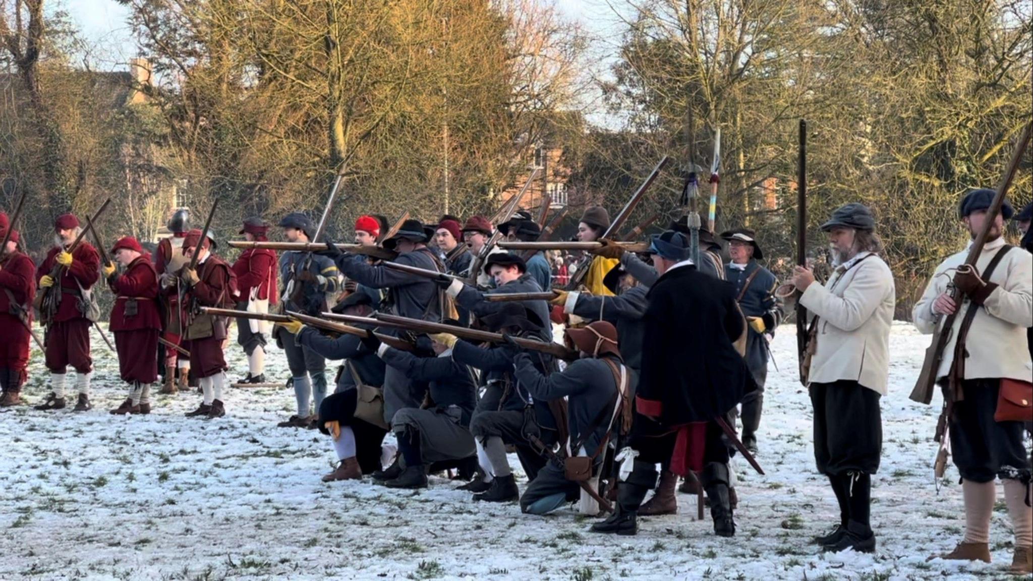 English Civil War battle re-enactment