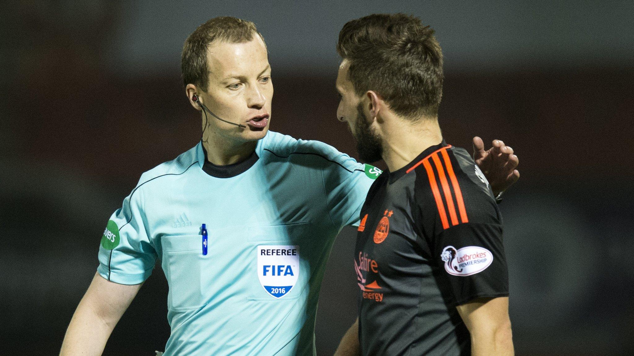 Willie Collum (left) and Graeme Shinnie