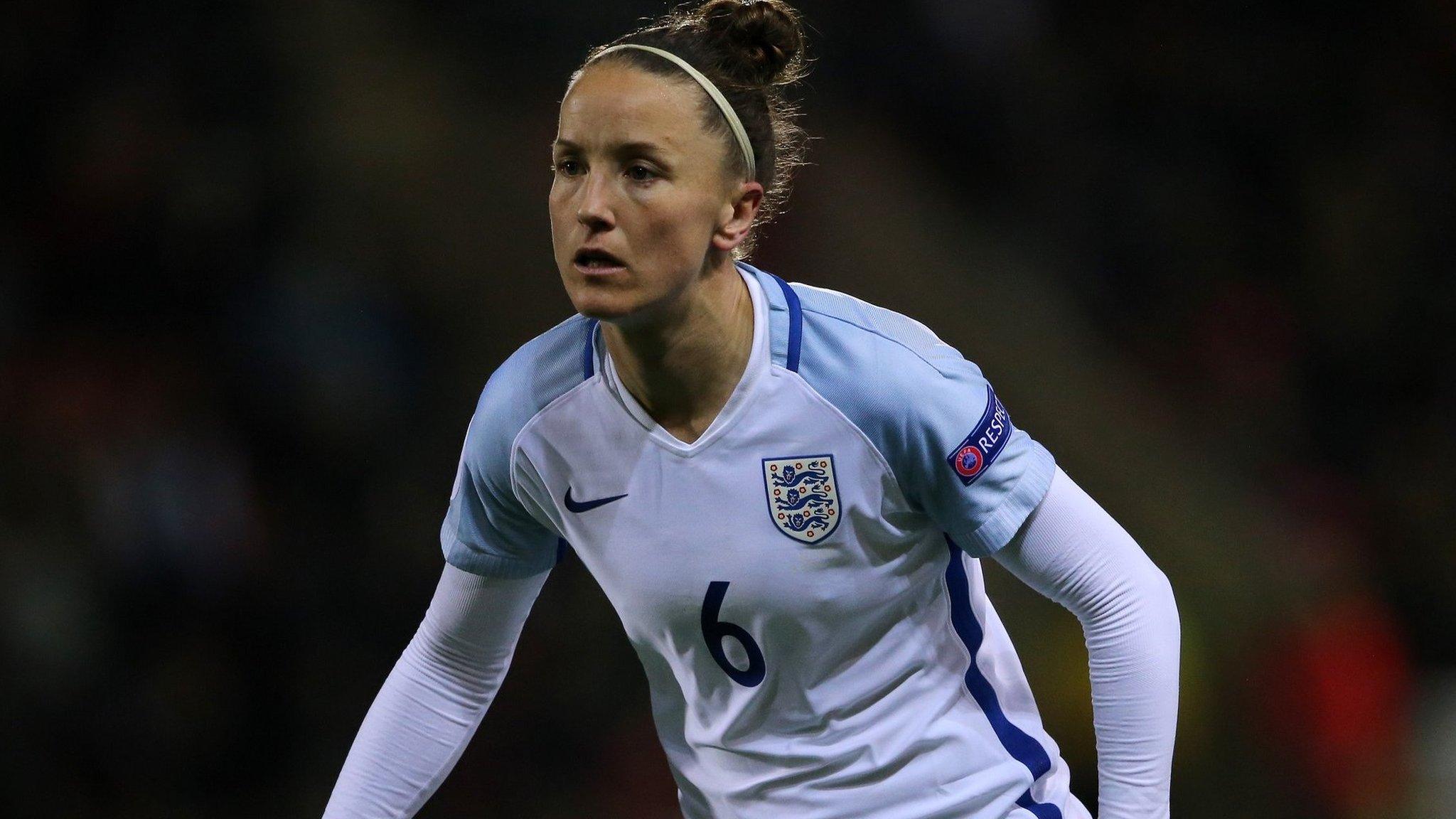 Casey Stoney playing for England