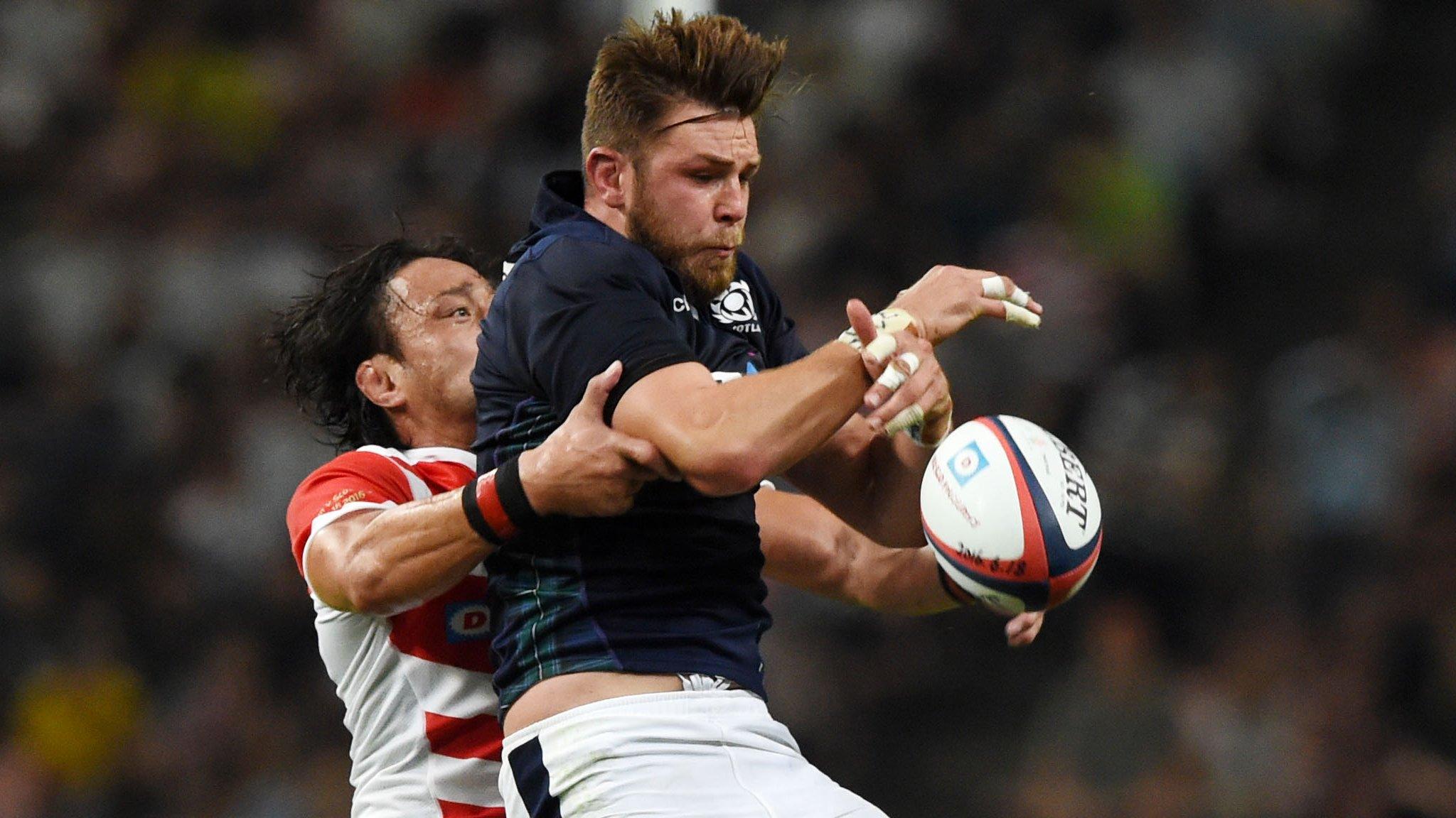 Ryan Wilson playing for Scotland against Japan