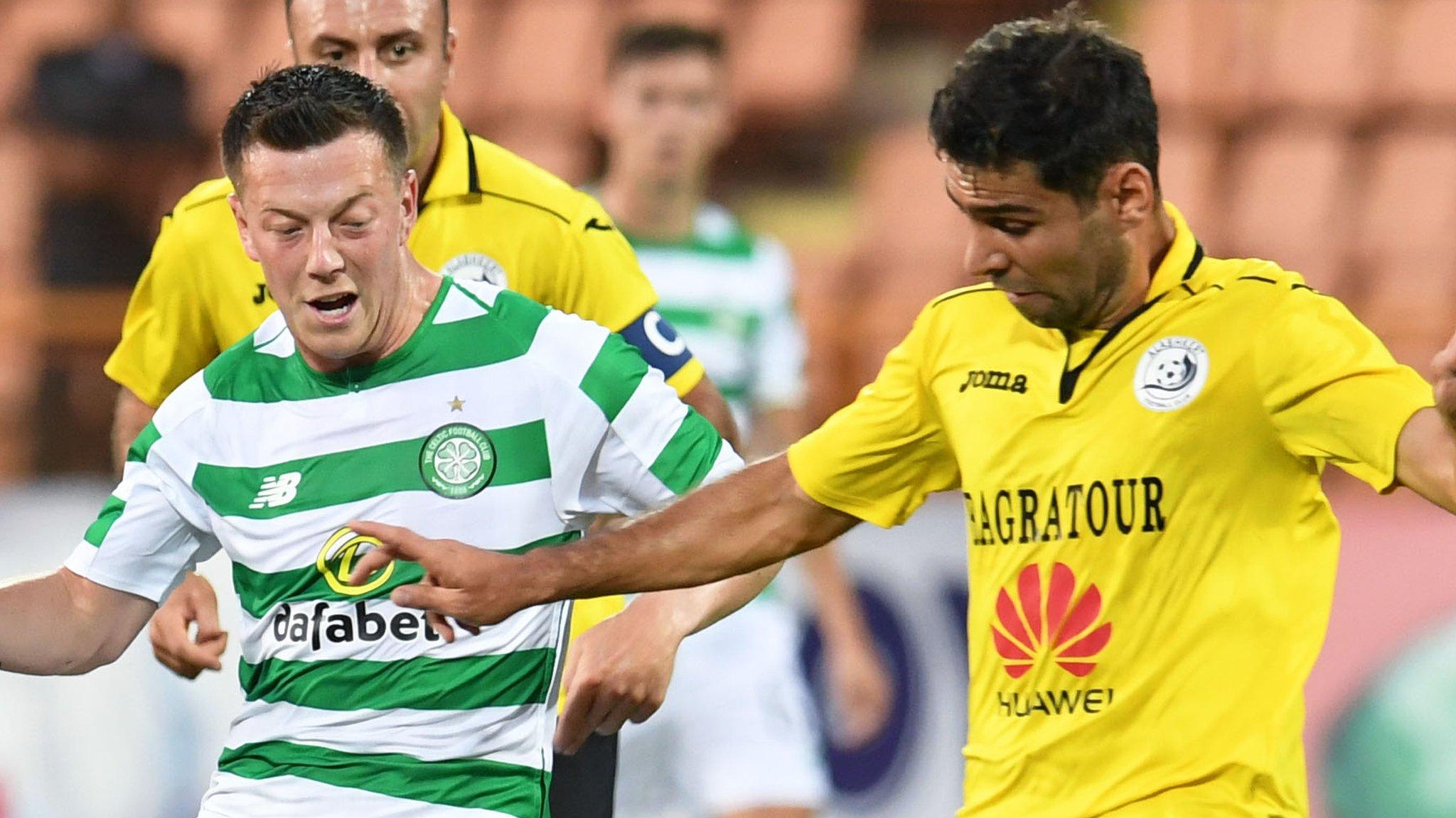 Callum McGregor battles for possession as Celtic see off Alashkert in Armenia