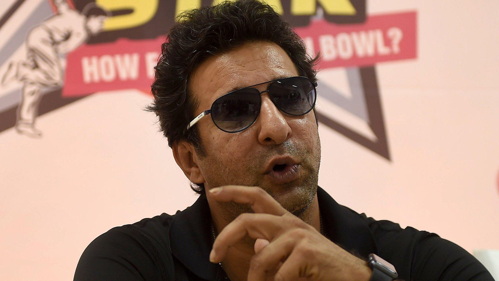 File photo: Wasim Akram speaks during a press briefing at the 13-day camp under the Pakistan Cricket Board in Karachi on 1 August 2015