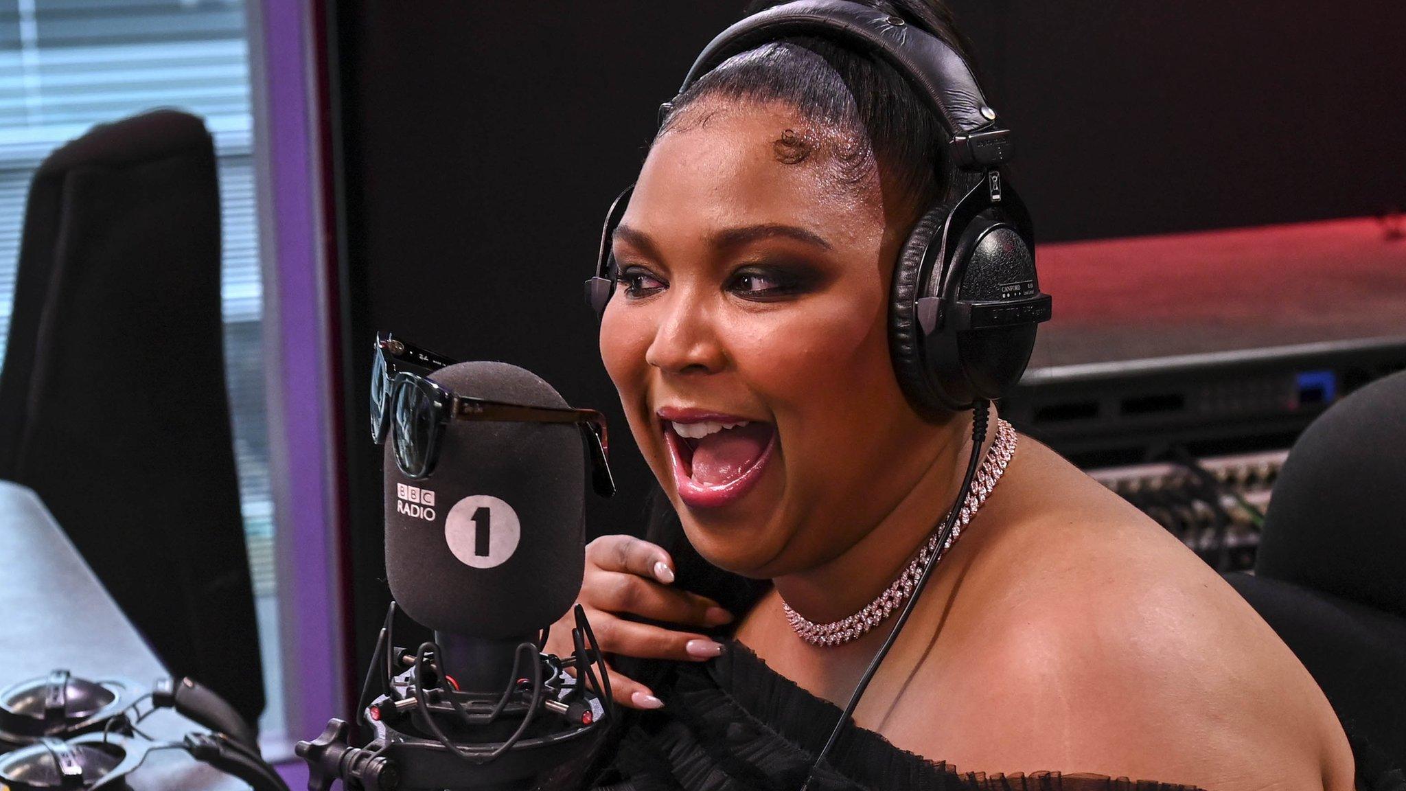 Lizzo in the Radio 1 studio