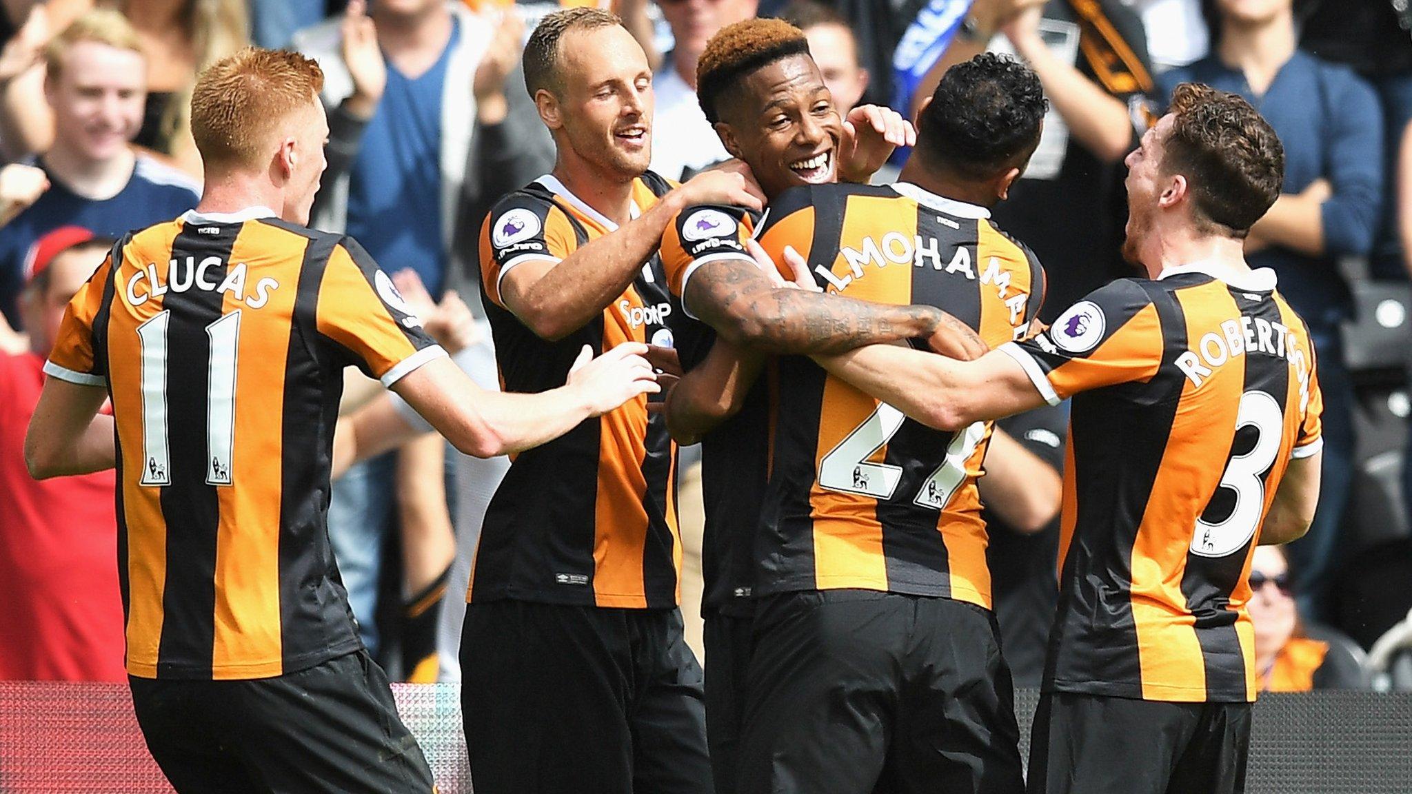 Hull City players celebrate