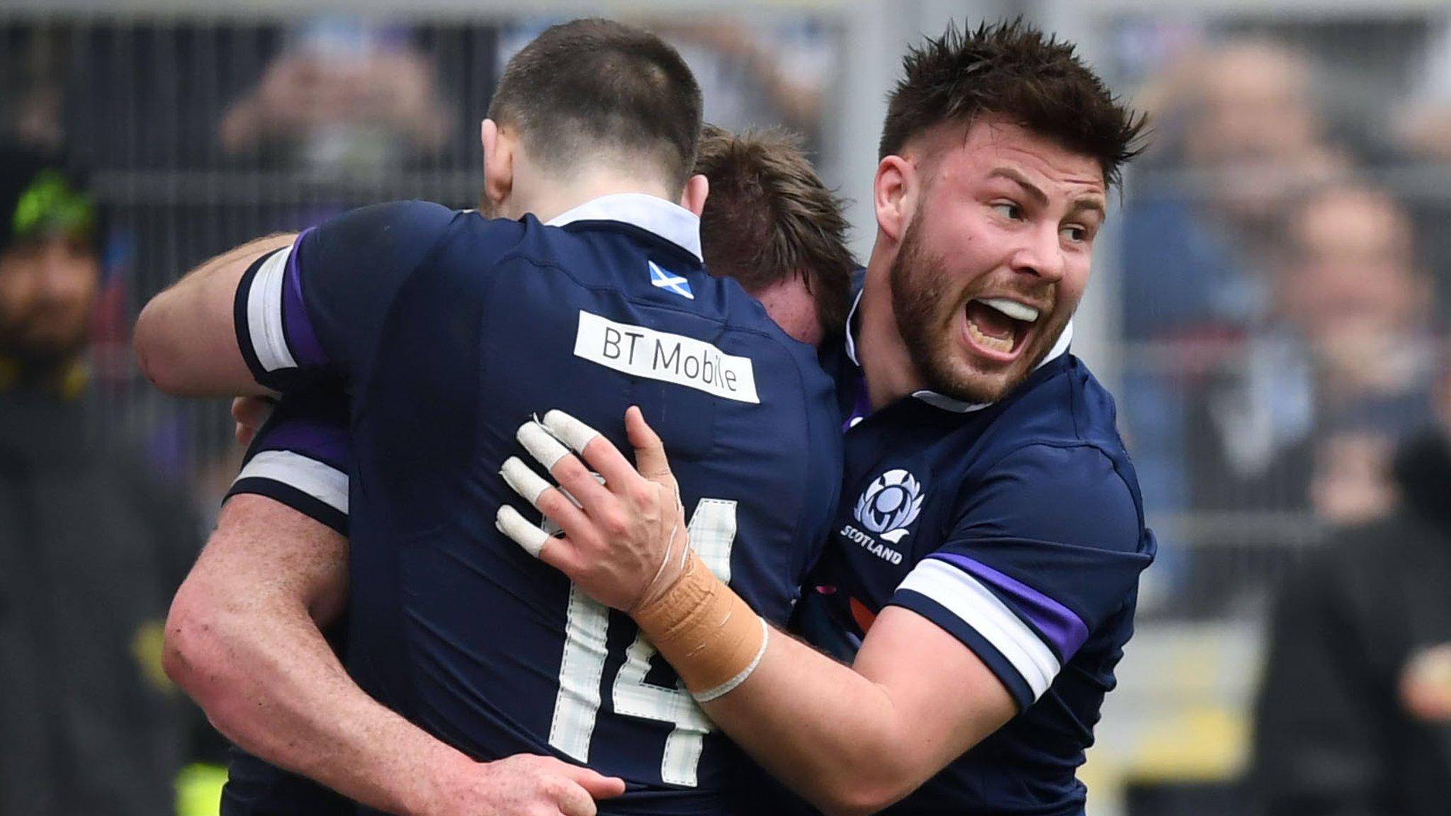 Scotland players celebrate