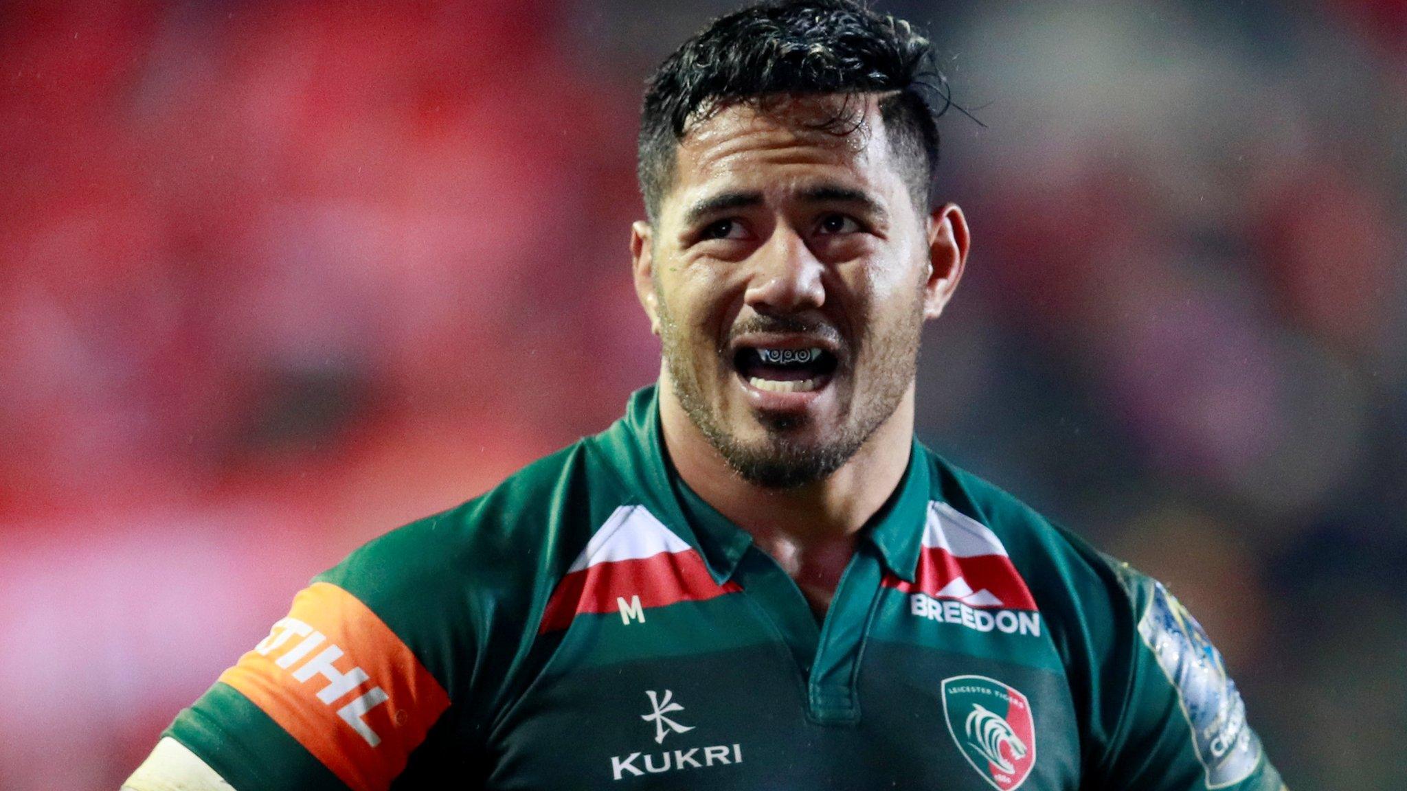 Leicester centre Manu Tuilagi scored what proved to be the winning try at Welford Road on his 100th appearance