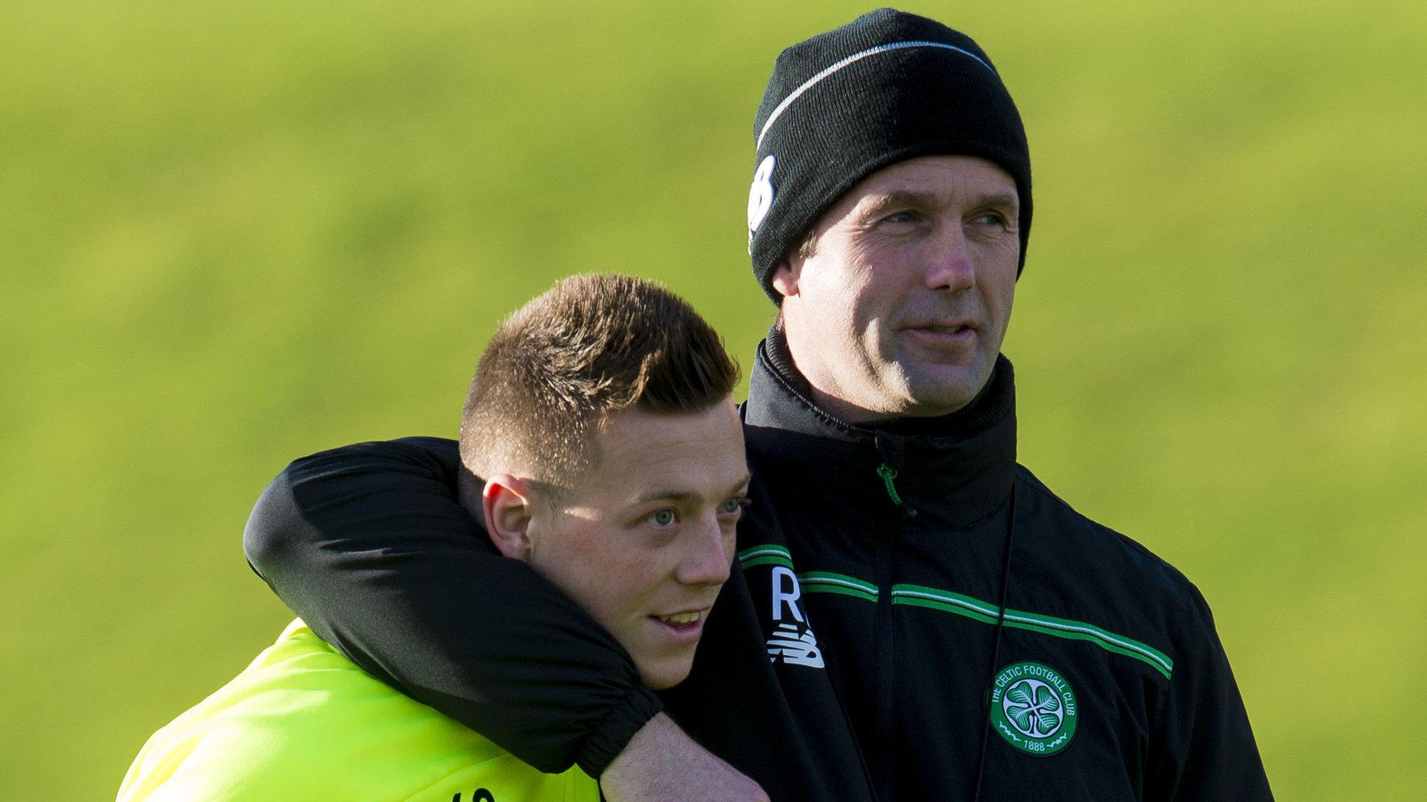 Celtic's Callum McGregor and Ronny Deila