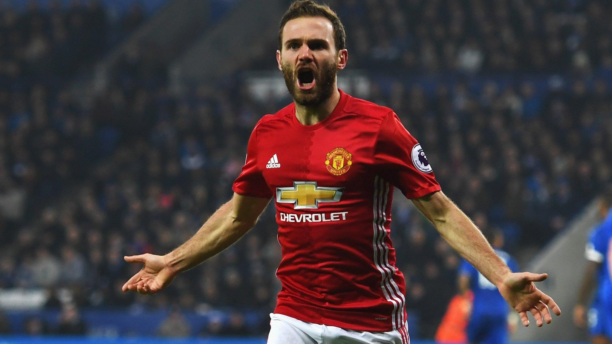 Juan Mata celebrates