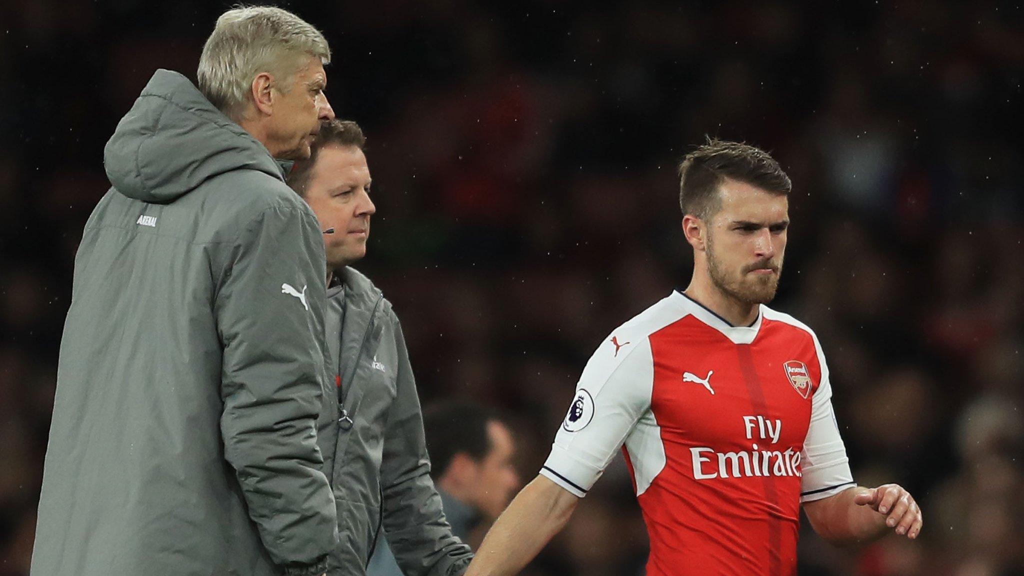 Aaron Ramsey with Arsenal manager Arsene Wenger