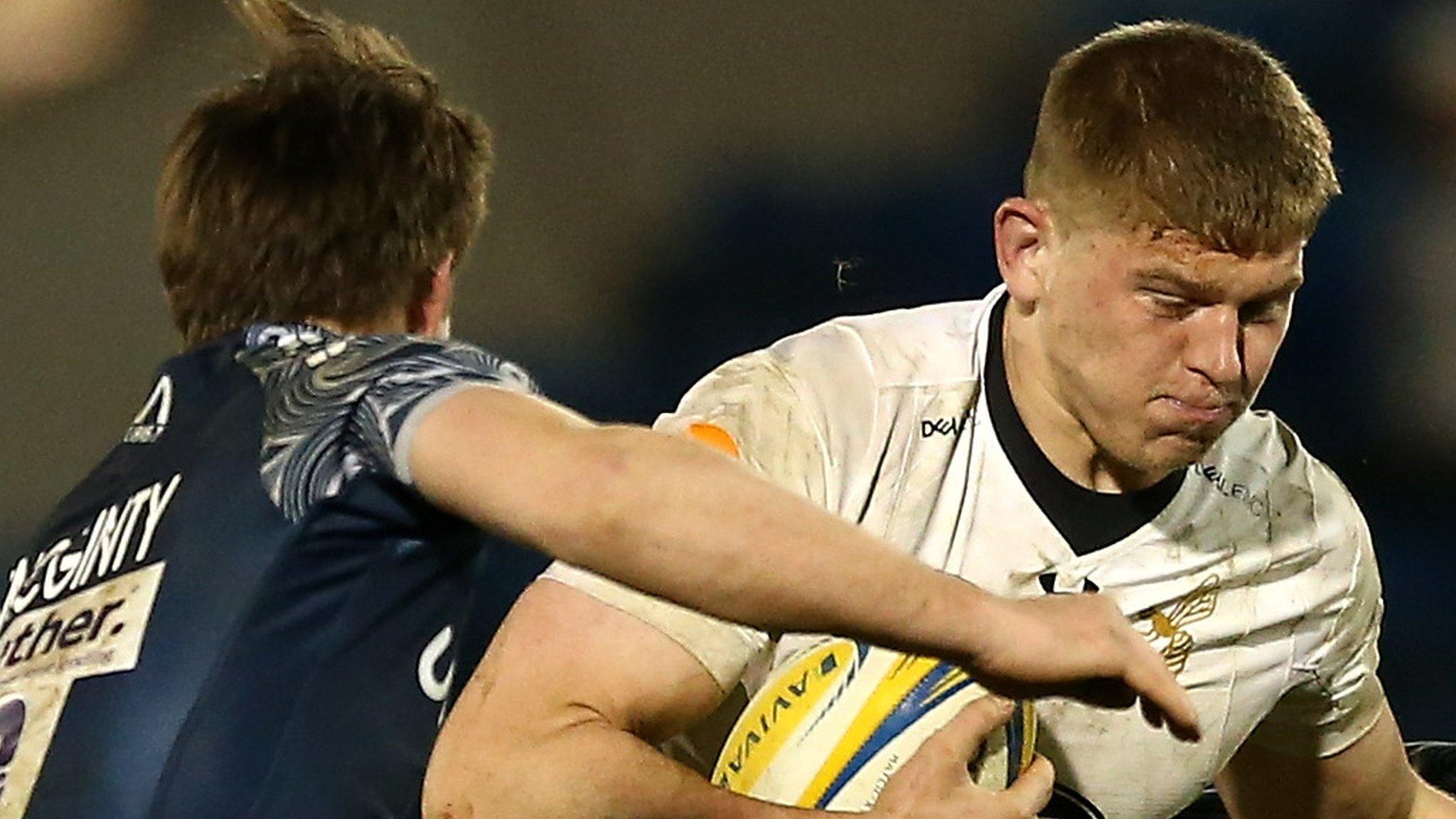 Wasps' Jack Willis helped off the pitch after suffering a serious knee injury against Saracens on Saturday.