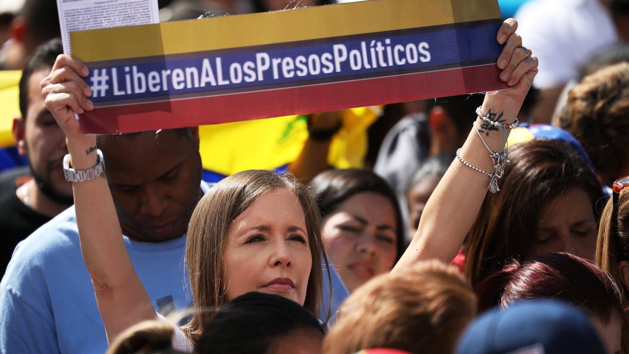 Opposition supporters attend a rally with members of the Venezuela"s National Assembly in Caracas, Venezuela, January 26, 2019