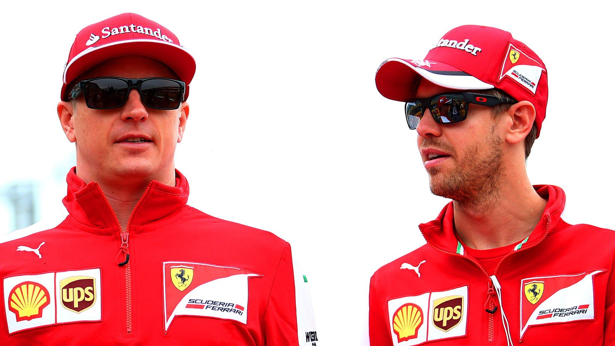 Kimi Raikkonen and Sebastian Vettel