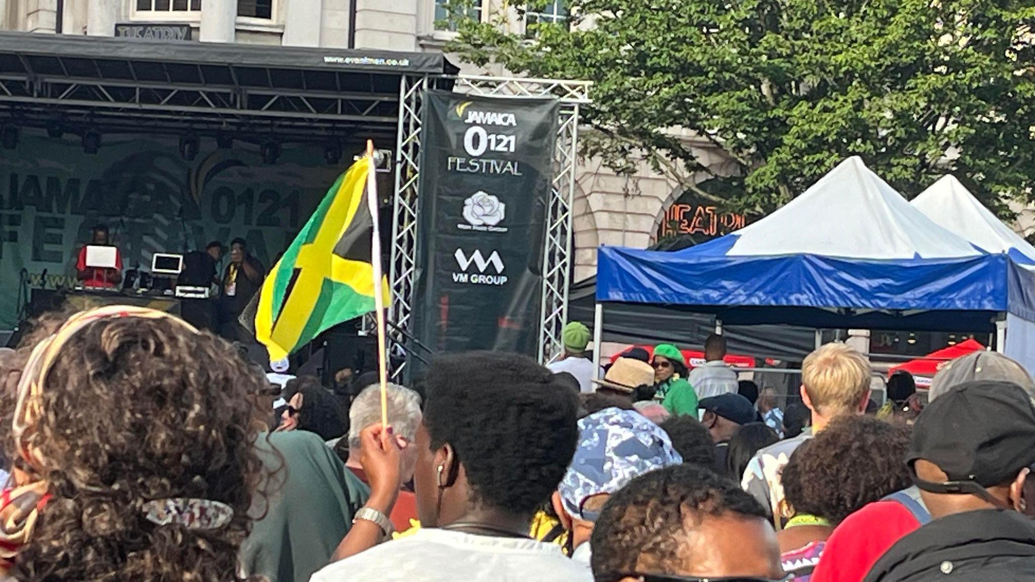 A crowd of people at the 0121 Jamaica festival