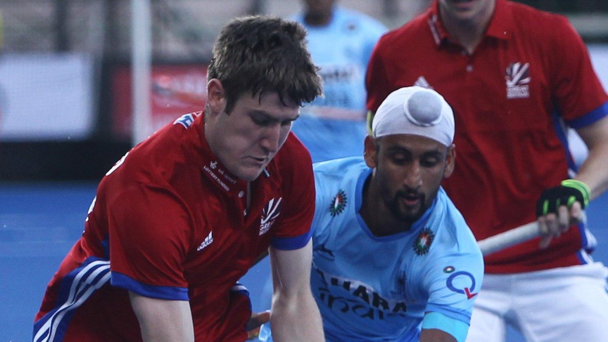 Liam Sanford in action for GB against India