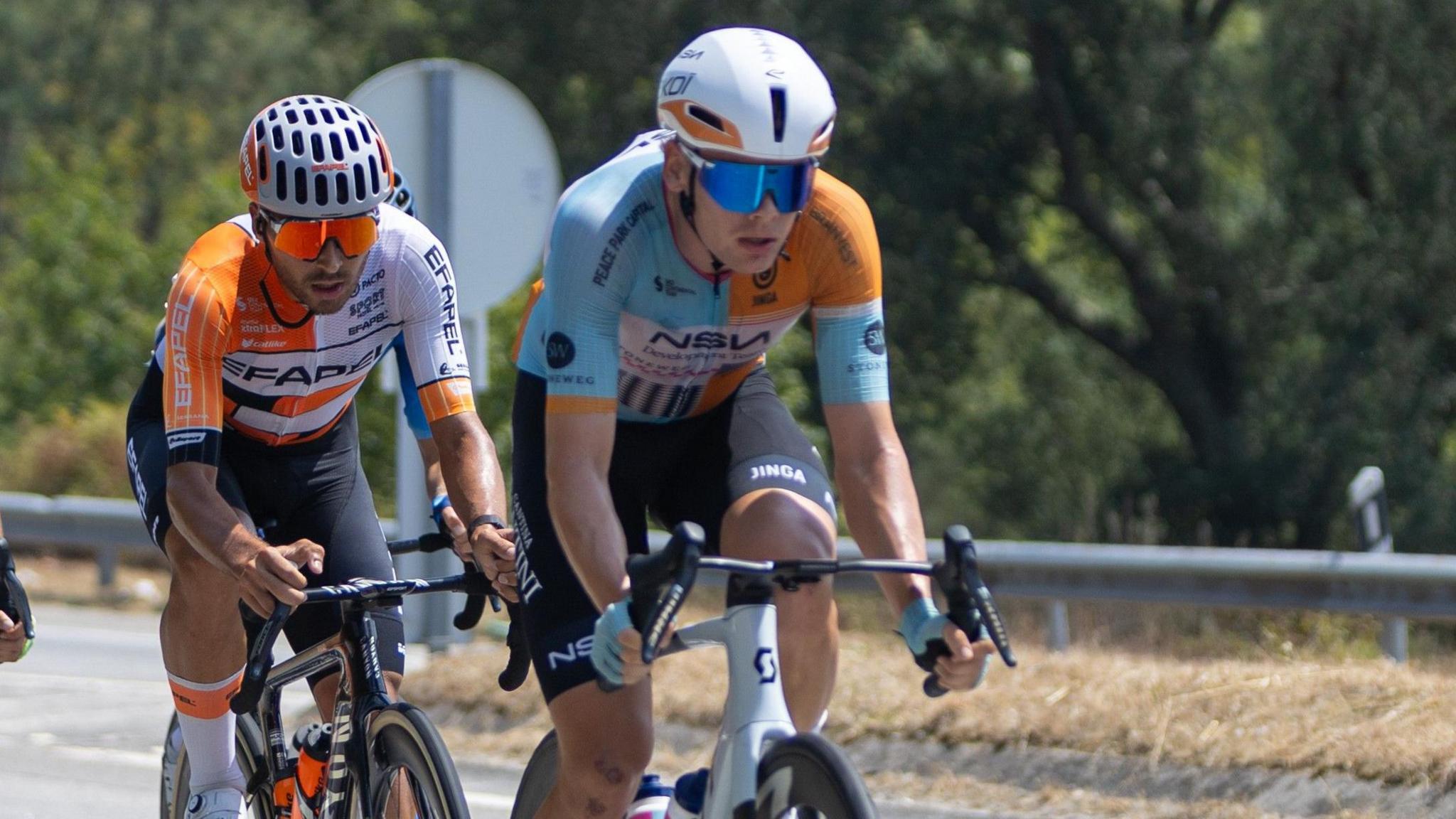 Finlay Tarling riding on stage eight