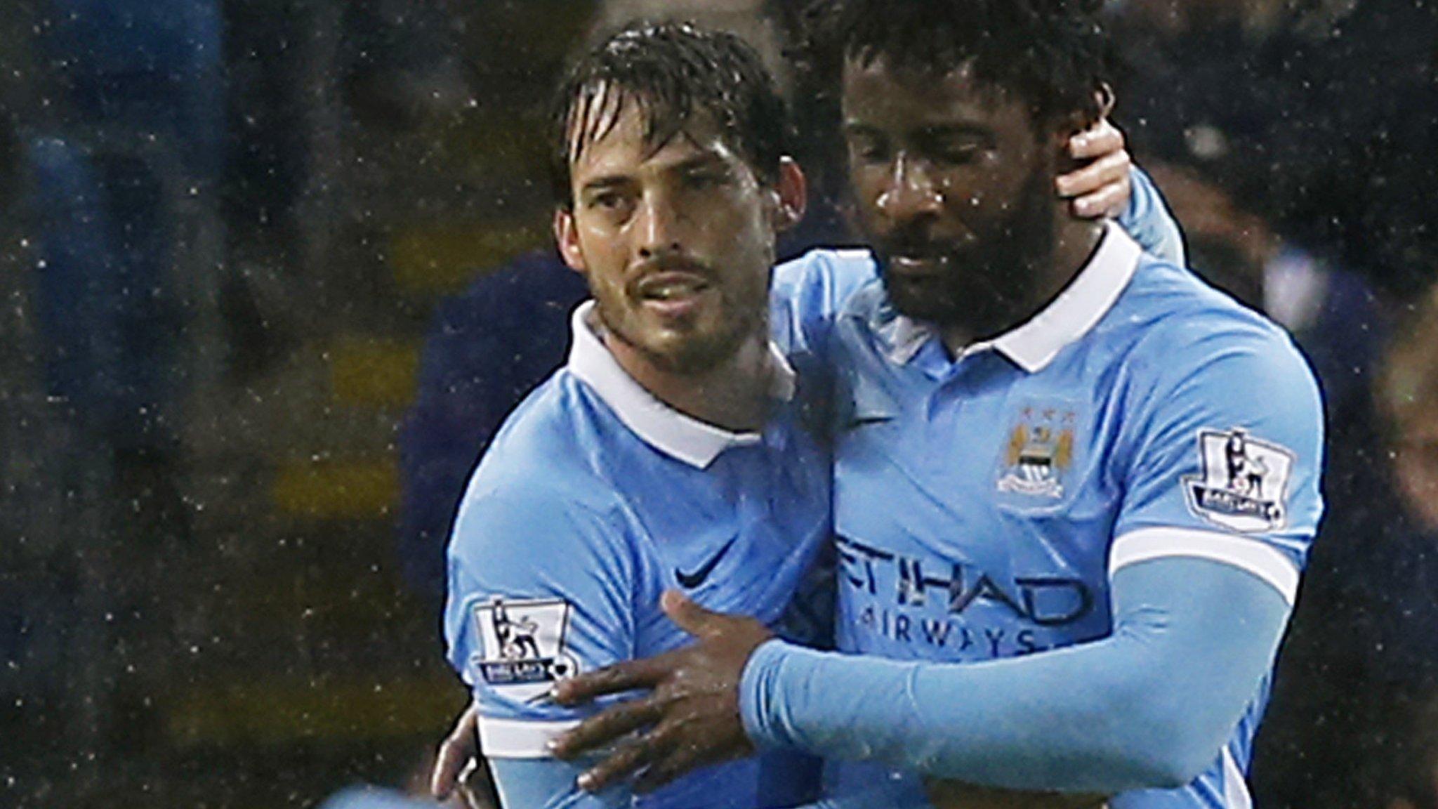 Wilfried Bony and David Silva