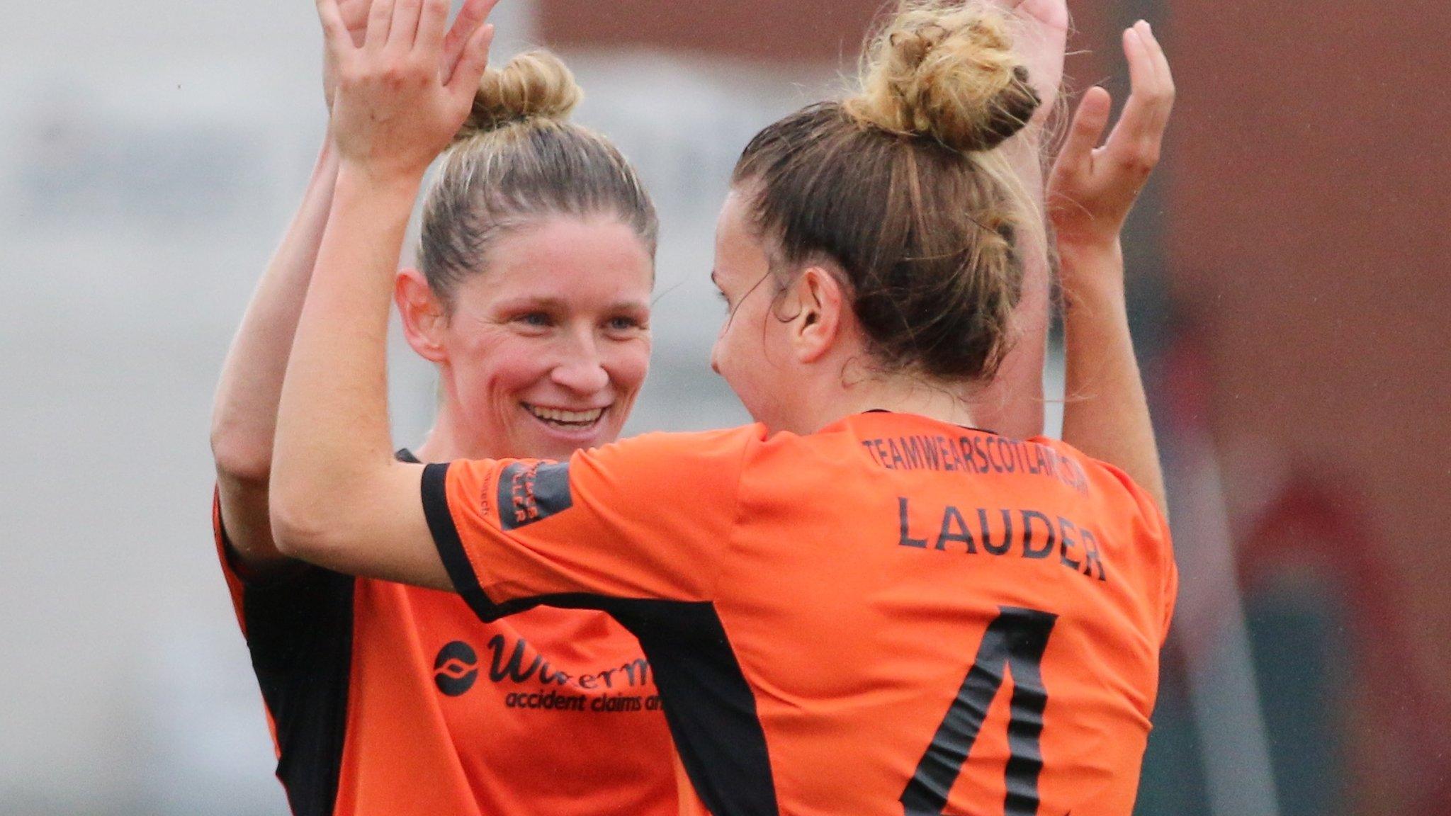 Glasgow City's Leanne Ross and Hayley Lauder