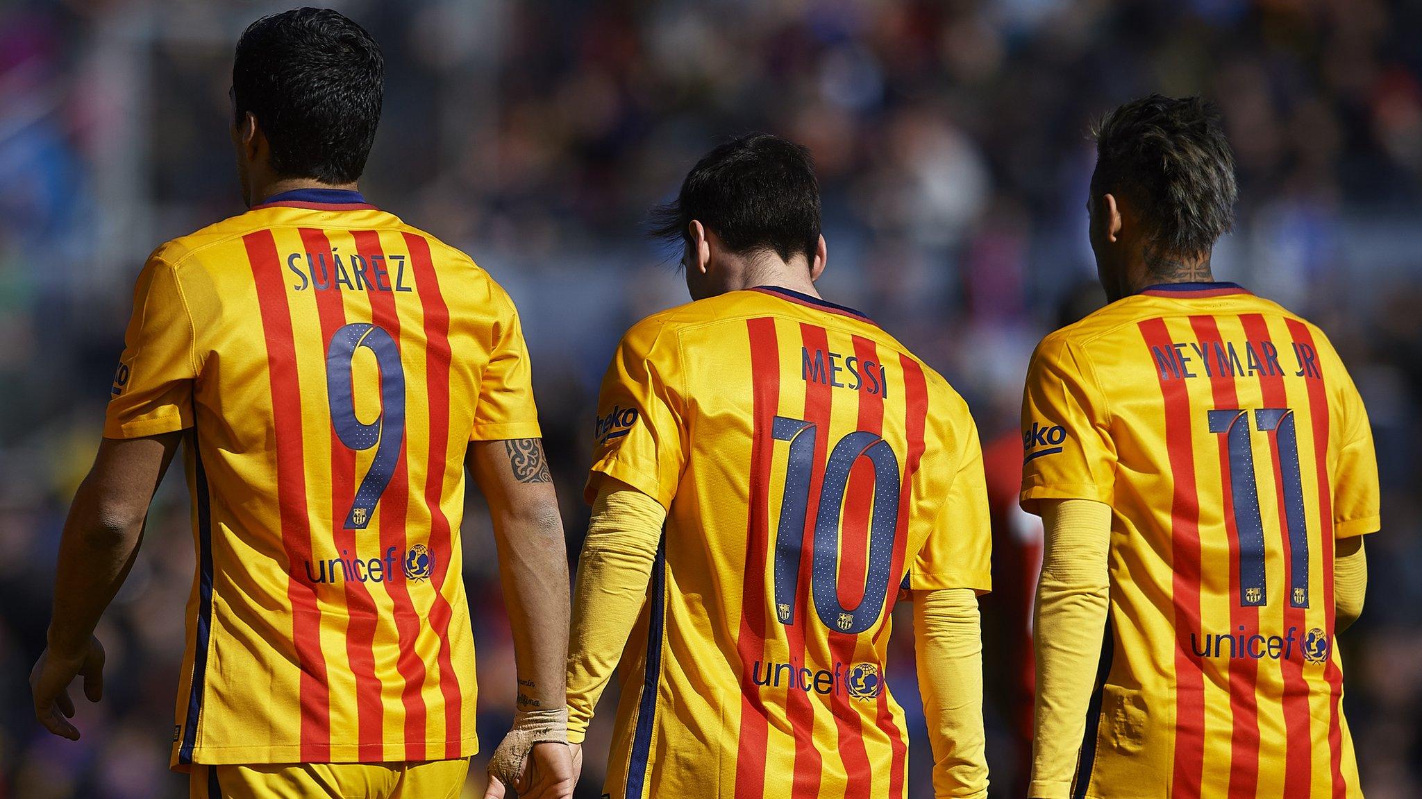 Luis Suarez, Neymar, Lionel Messi