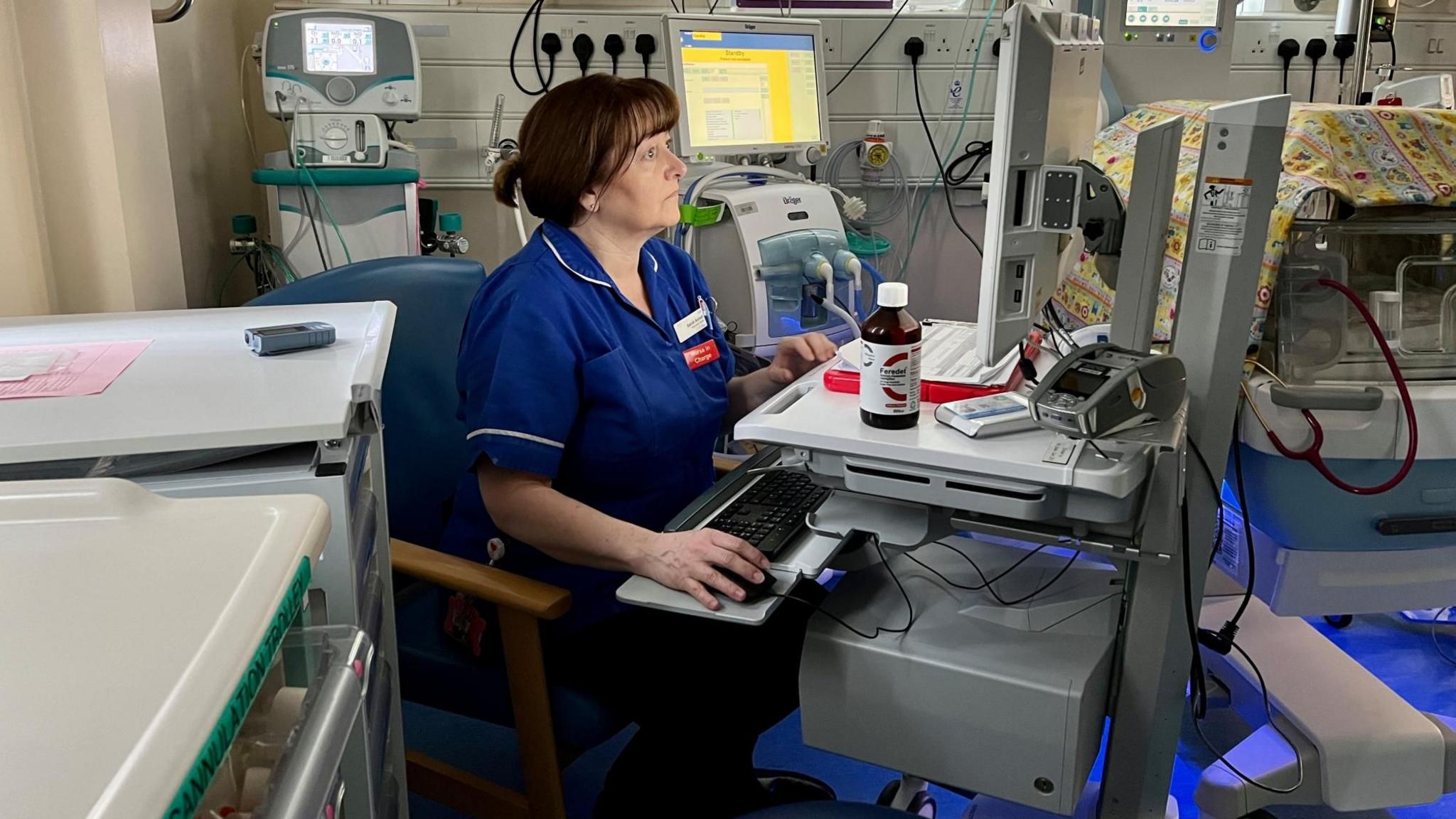 The nurse in charge in the neonatal care unit at Milton Keynes Hospital 