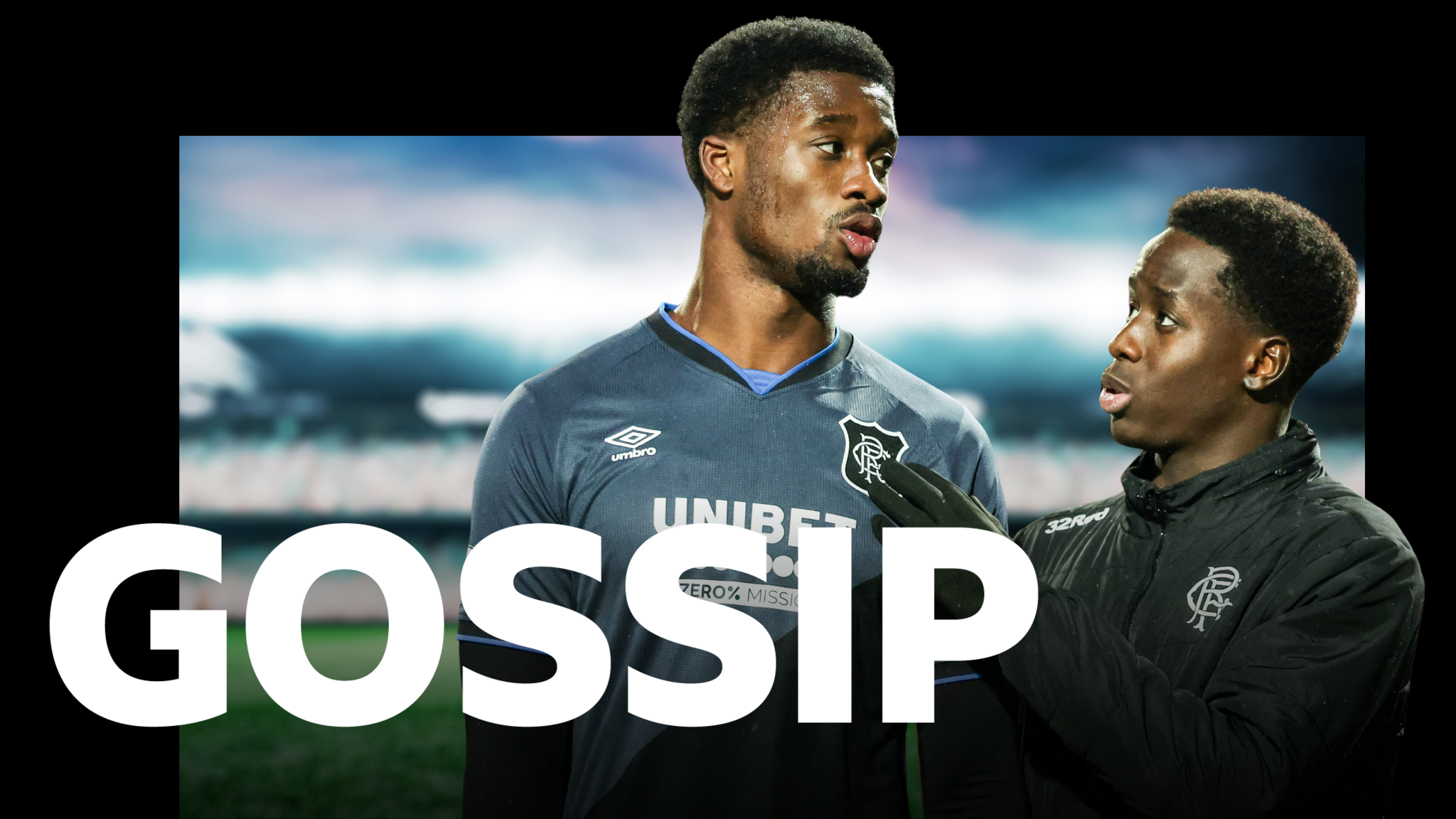 Rangers' Emmanuel Fernandez and Djeidi Gassama