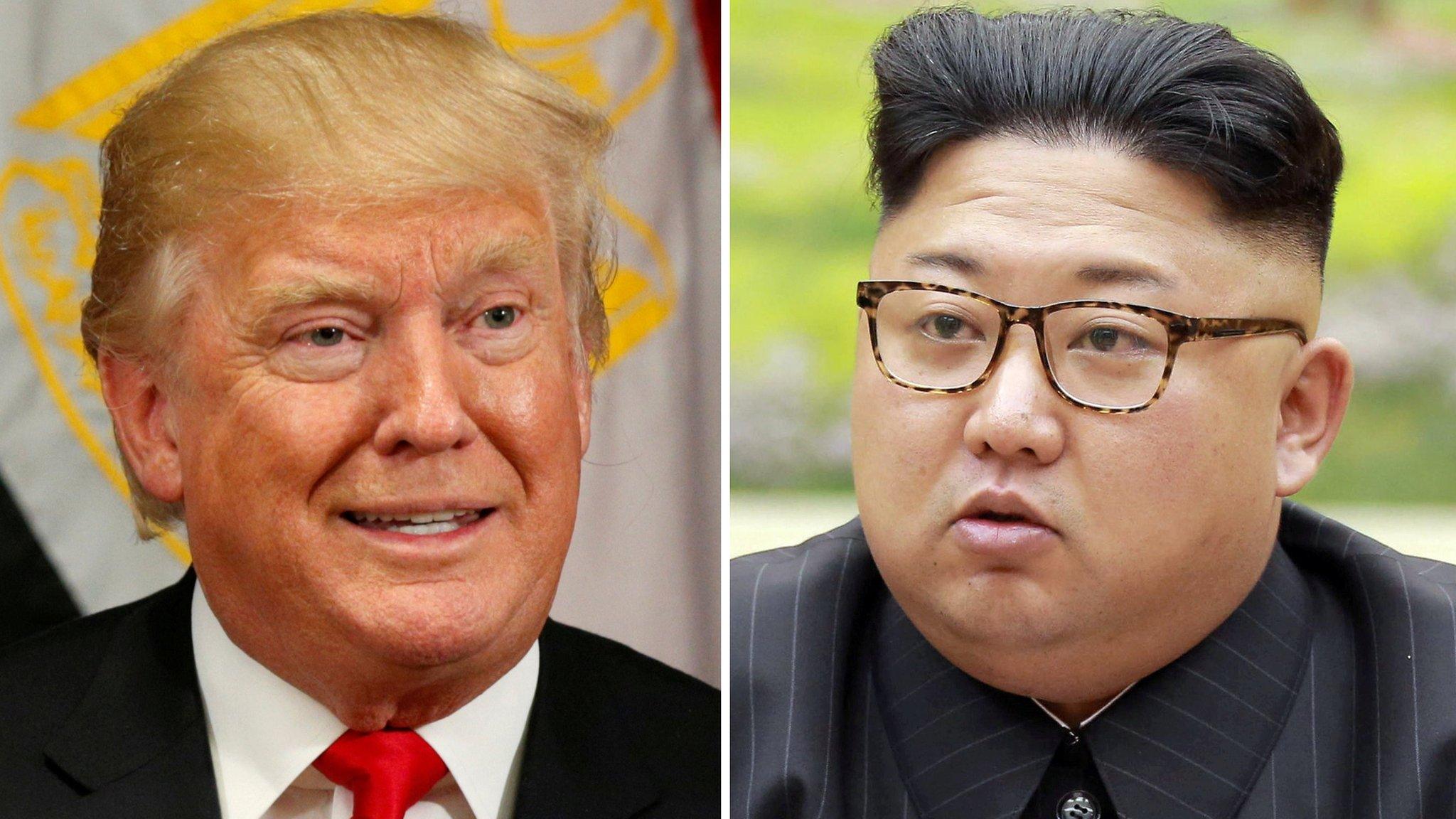 A combination photo shows U.S. President Donald Trump and North Korean leader Kim Jong-un