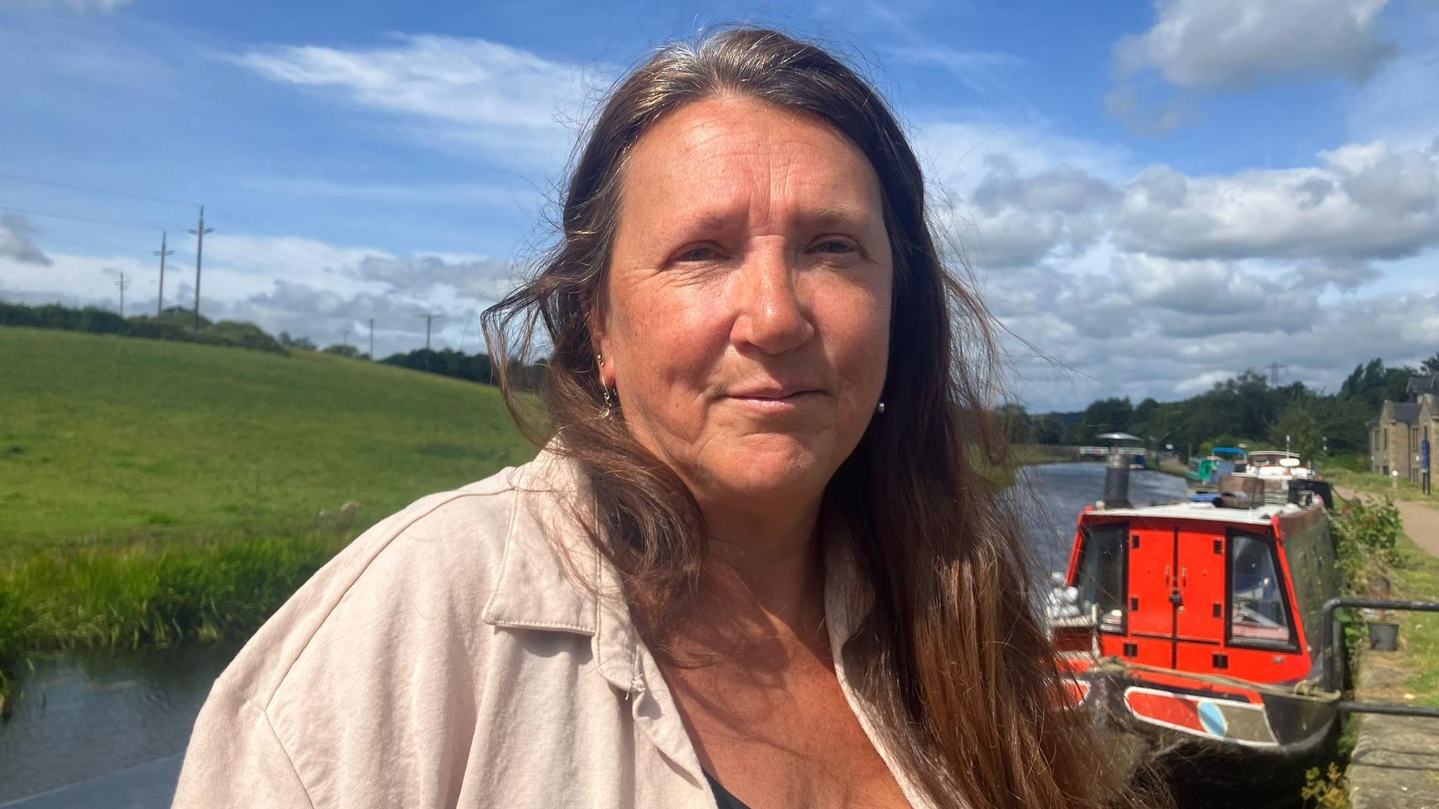 Rachel Ballett stood on the Leeds Liverpool Canal in Rodley