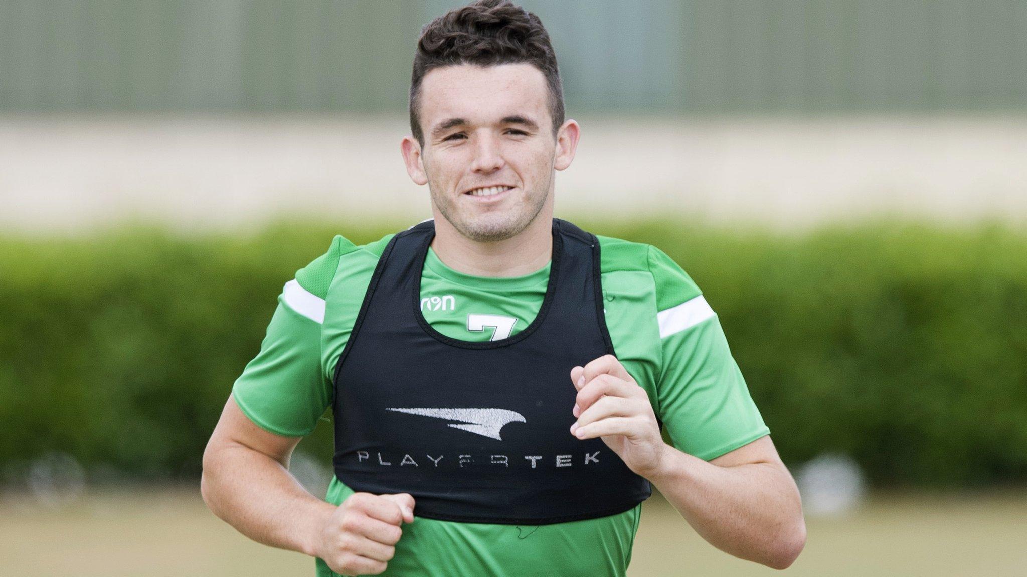 John McGinn at Hibernian training