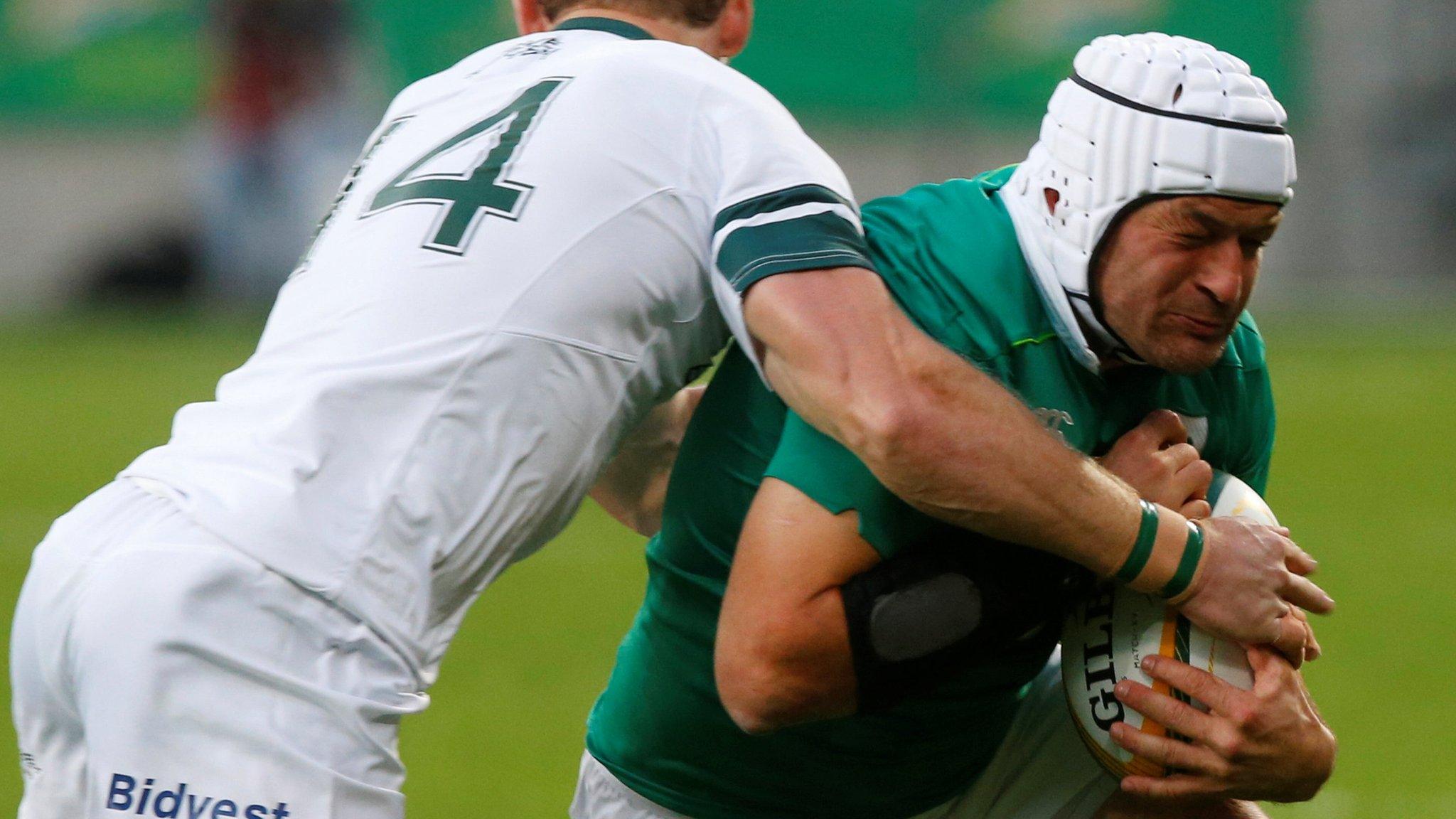 Rory Best is tackled