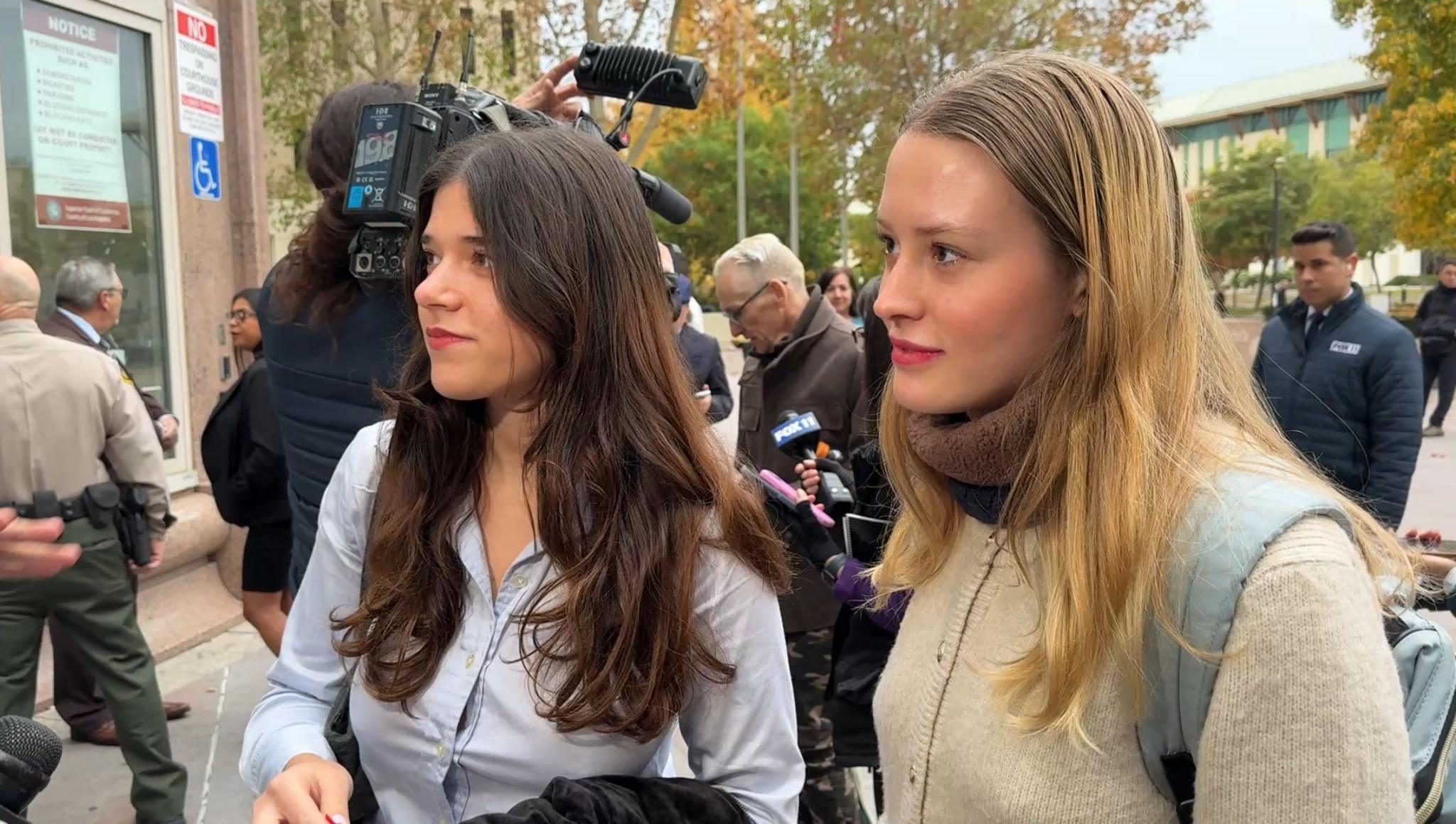 In the crowd were two international students: Greta, from Italy, (left) and Anna, from London, UK